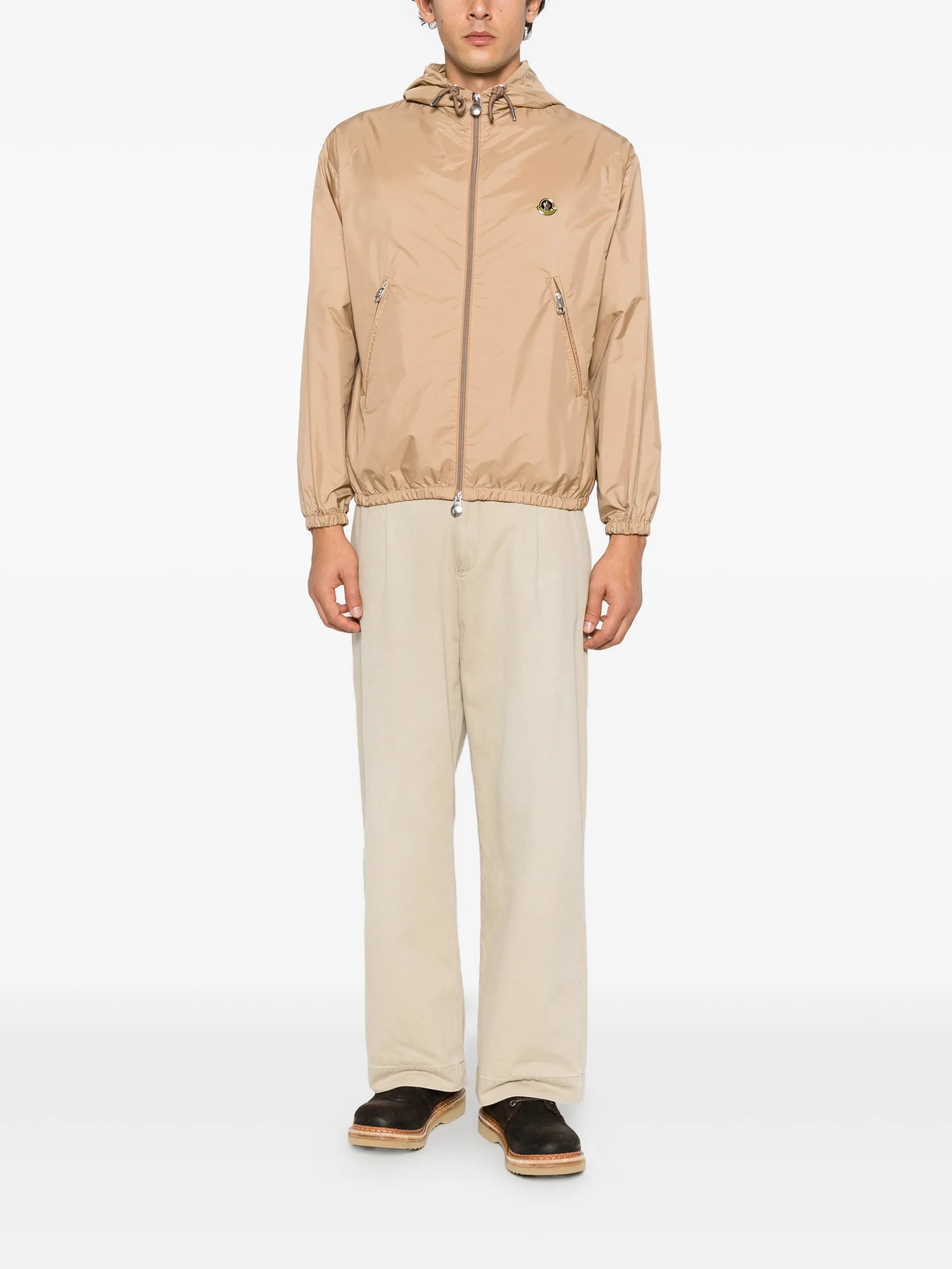 hooded rainwear jacket