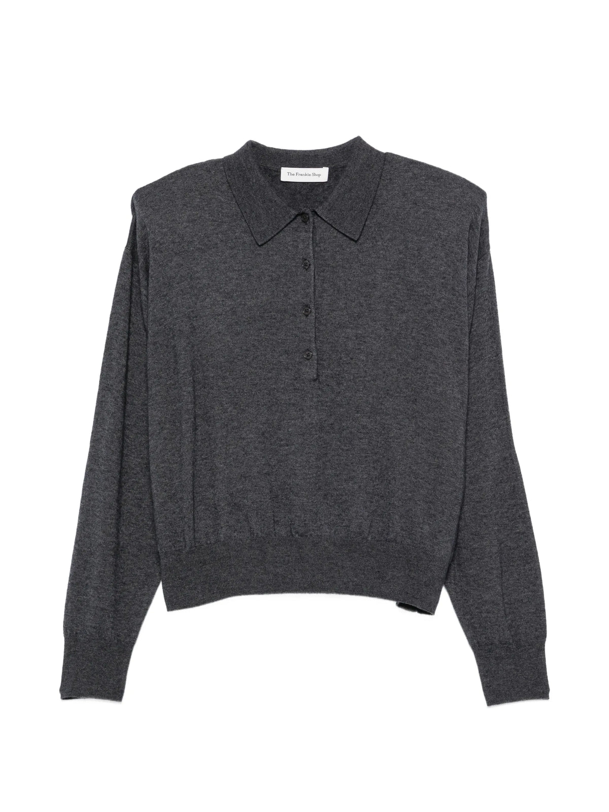 padded-shoulder polo top