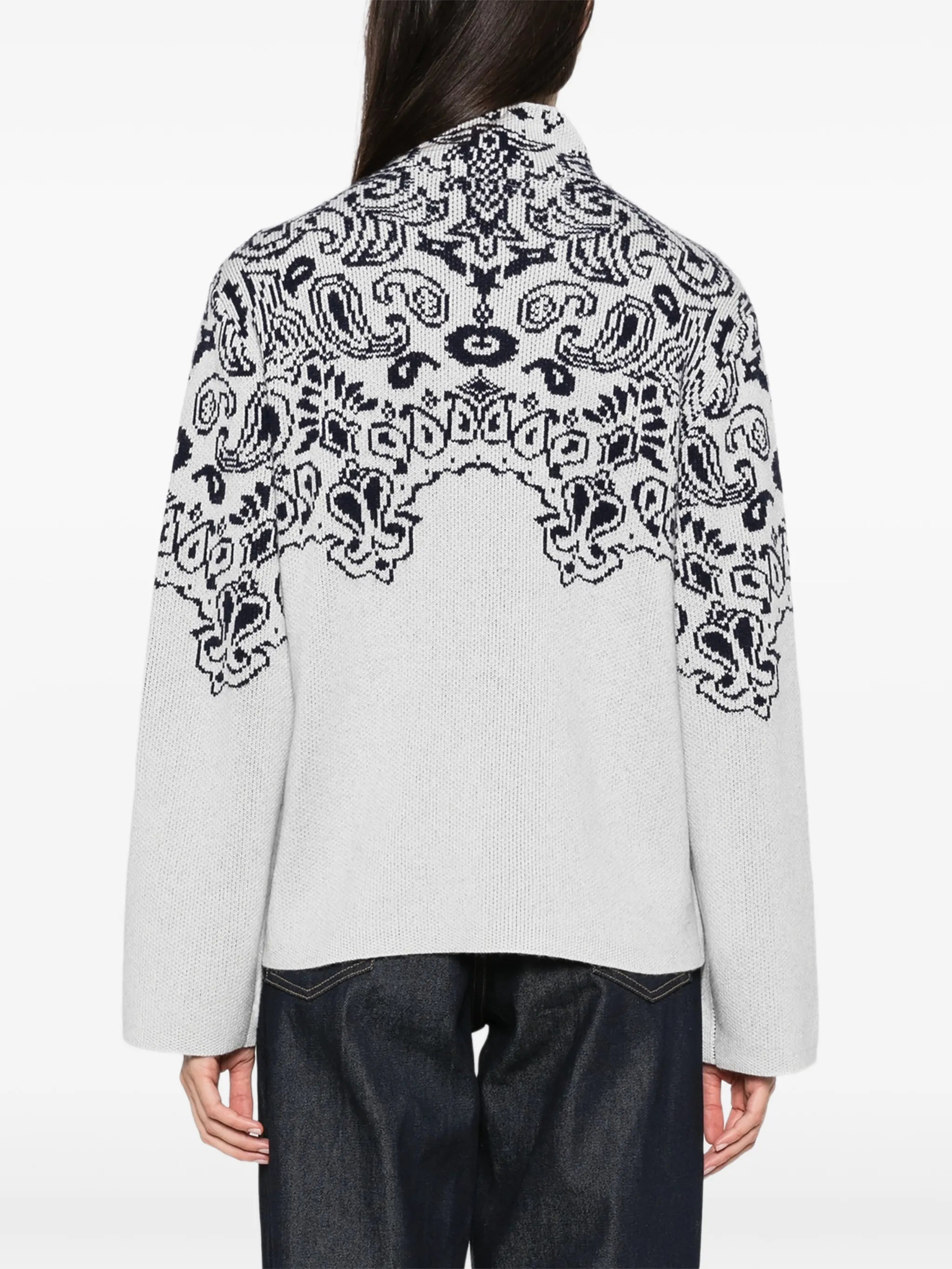 Anshin paisley-pattern sweater