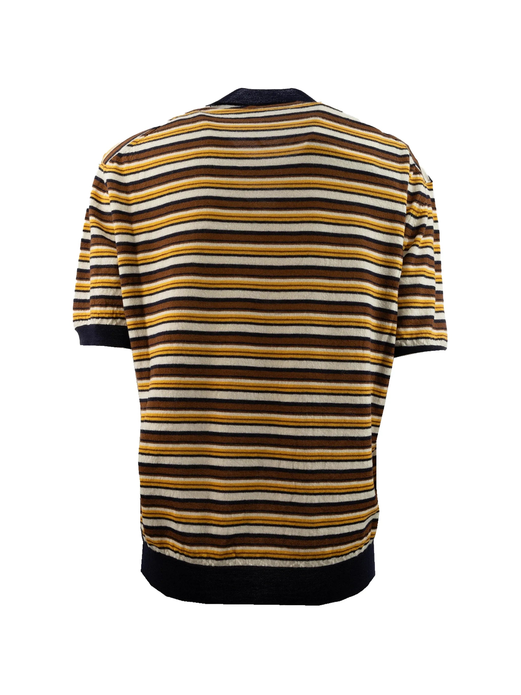 striped short-sleeve sweater