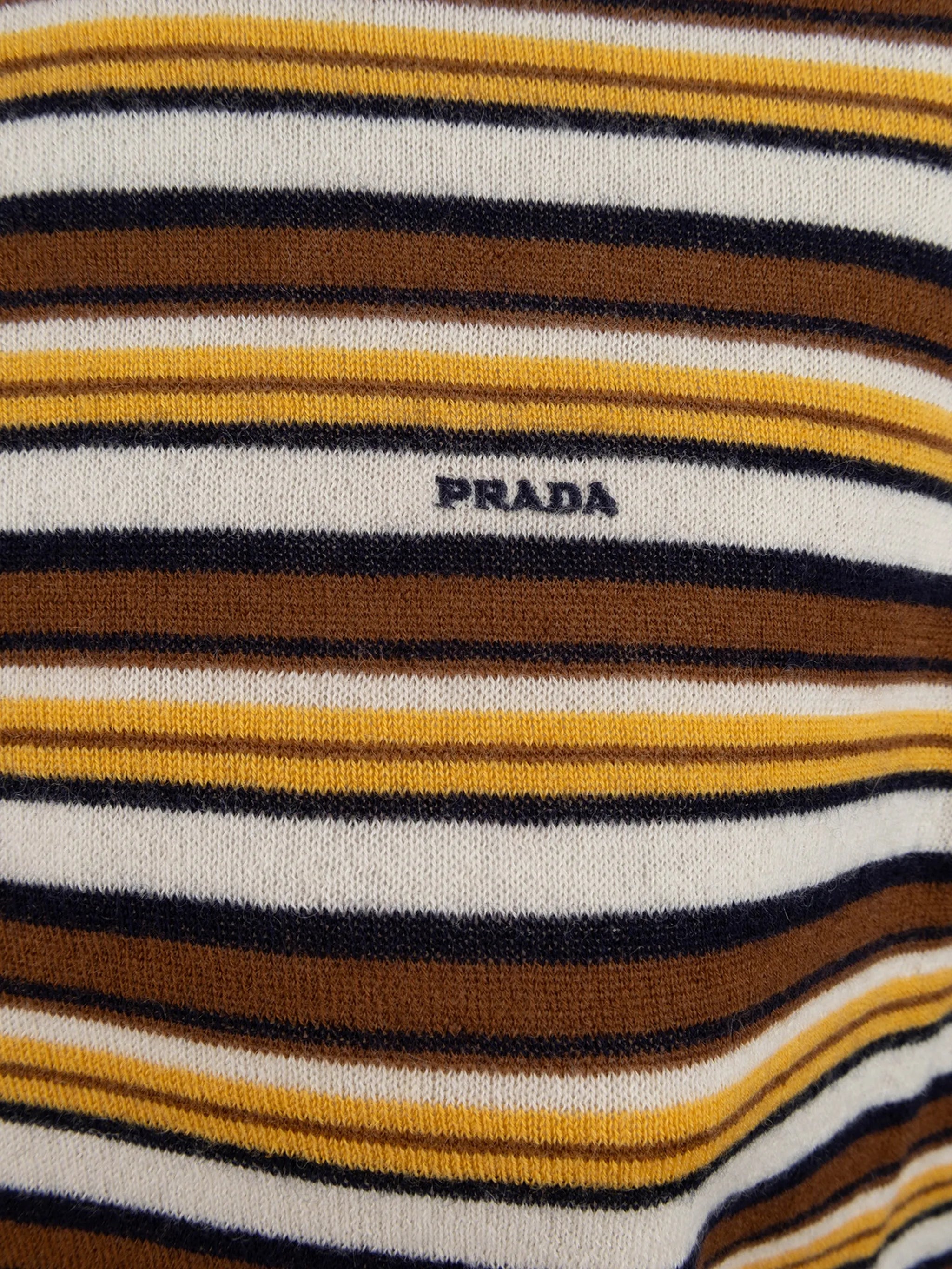 striped short-sleeve sweater