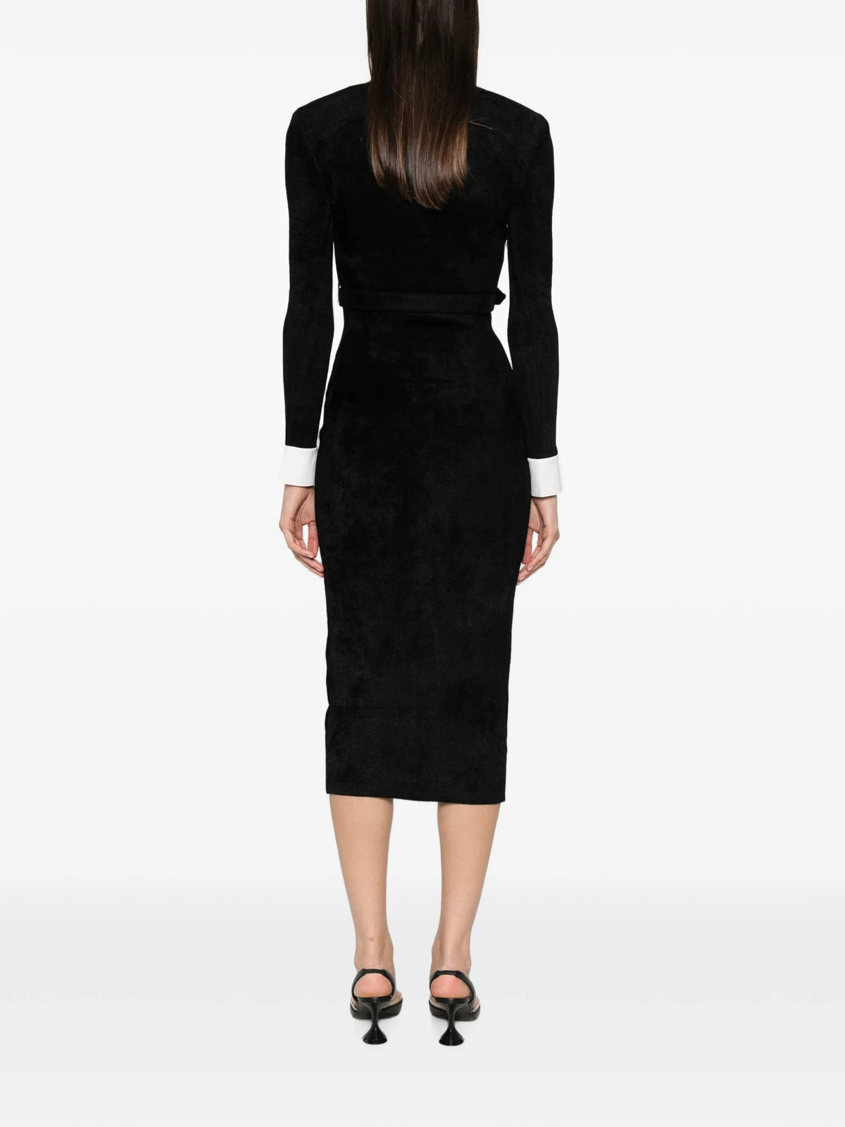 chenille knit midi dress
