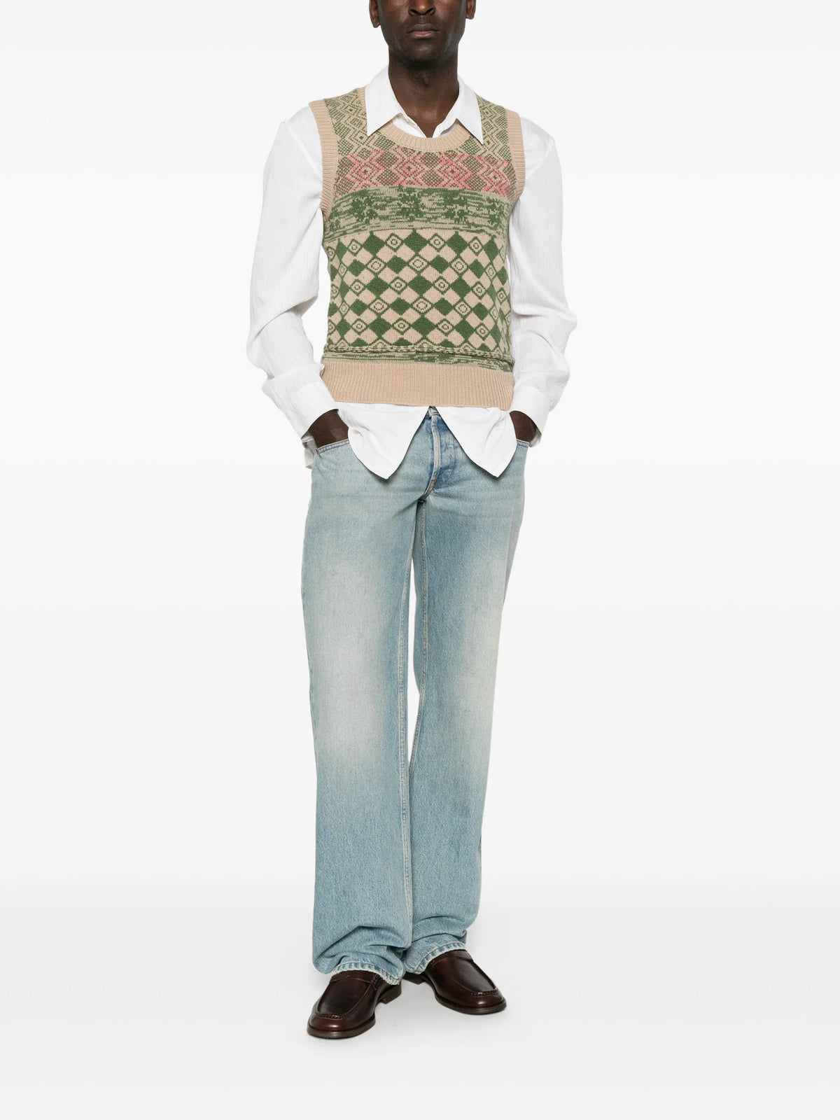jacquard wool sweater