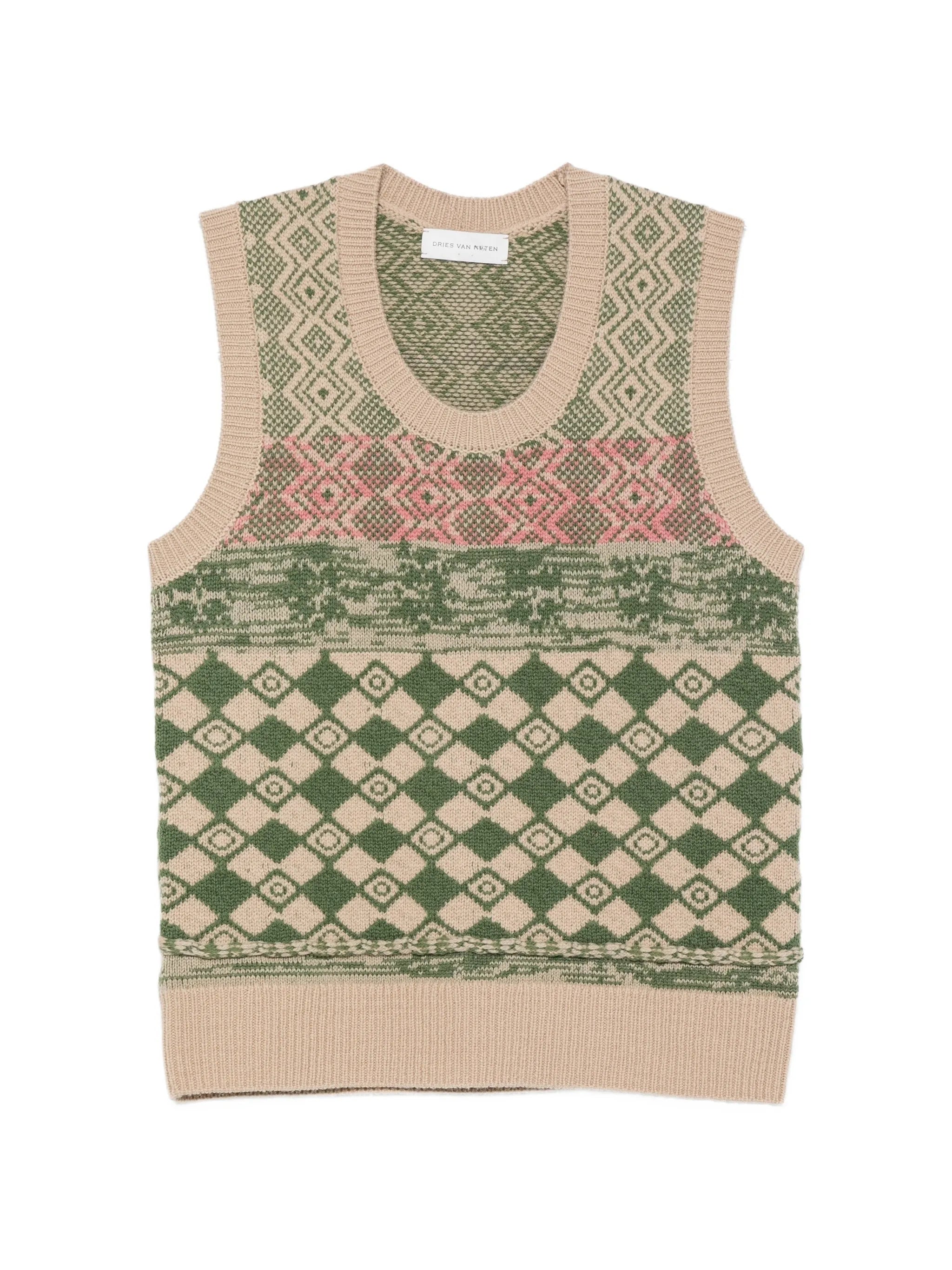jacquard wool sweater
