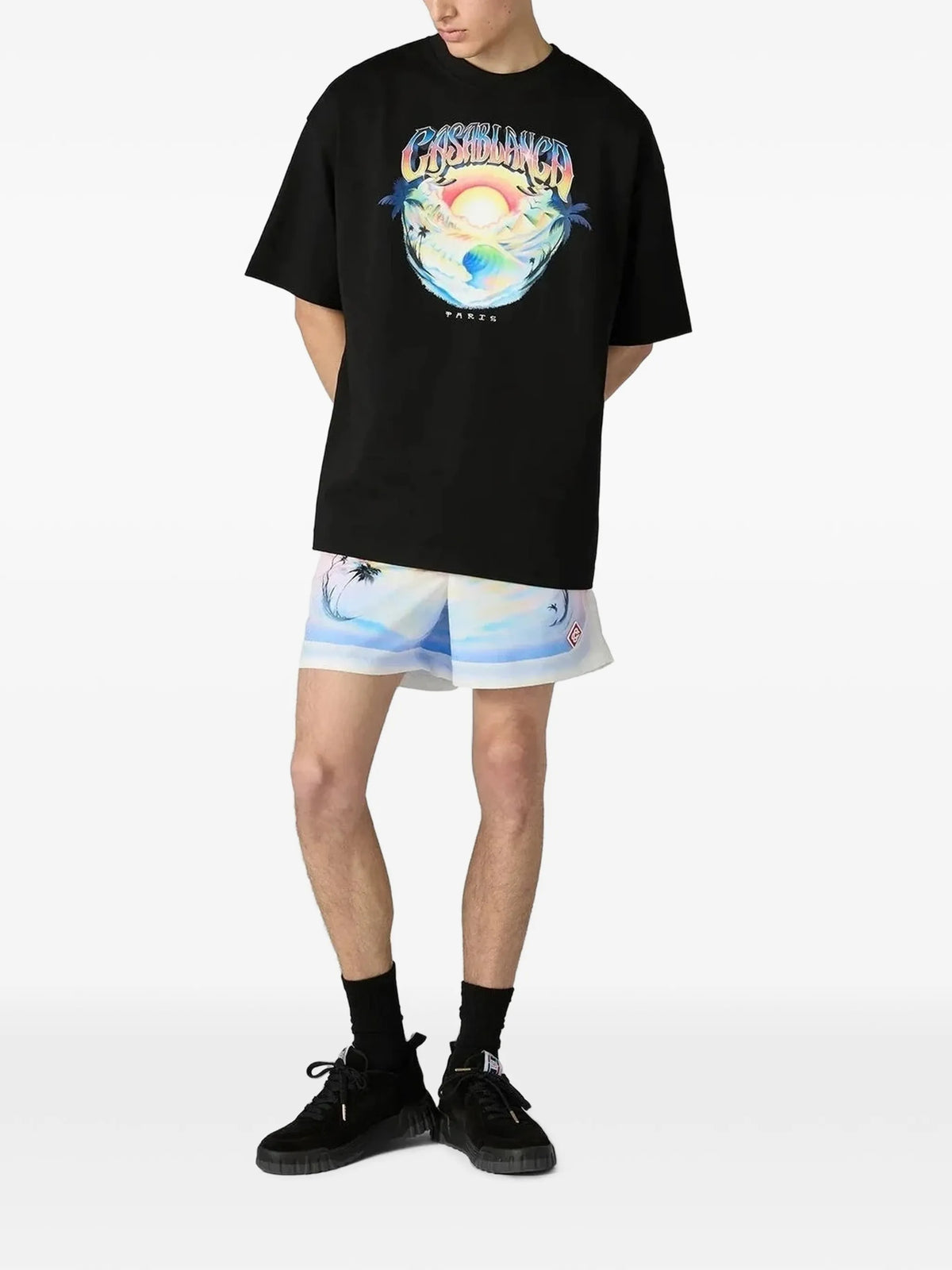 multicolour Airspray jacquard swim shorts