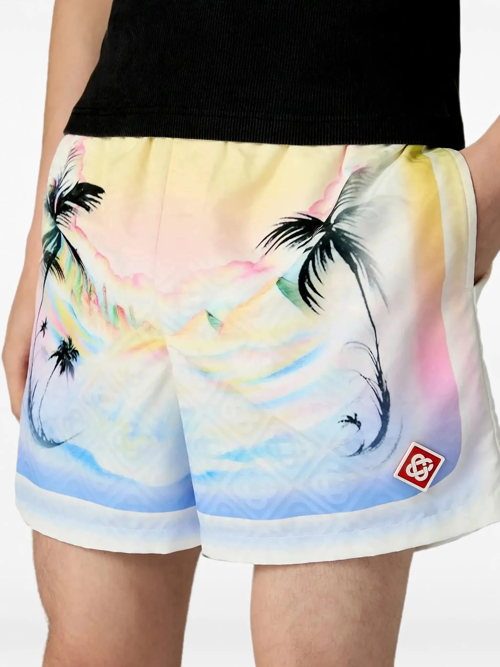 multicolour Airspray jacquard swim shorts