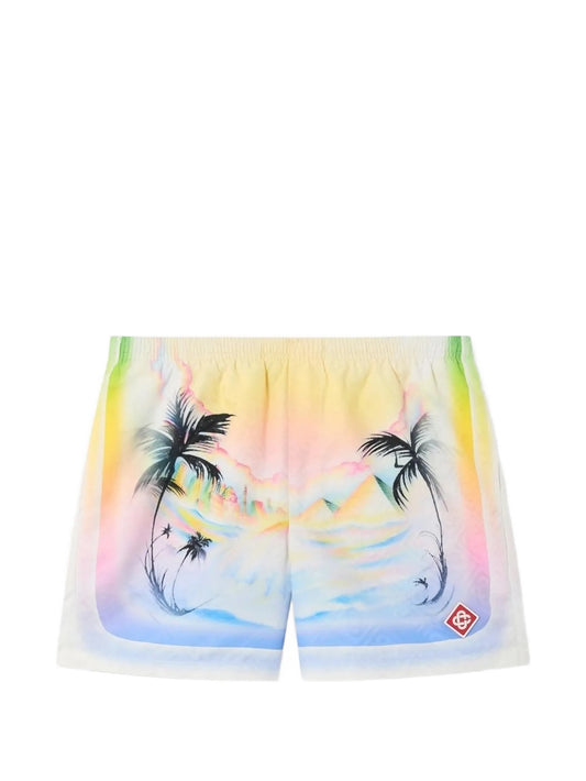 multicolour Airspray jacquard swim shorts