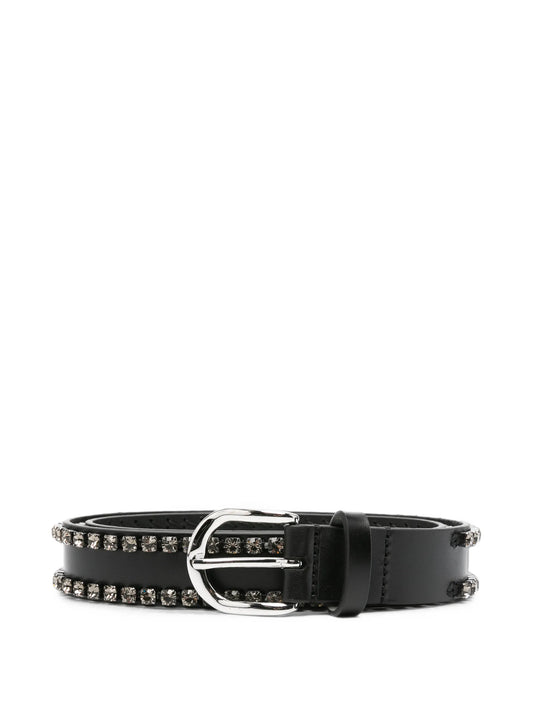 Zap crystal-embellished belt
