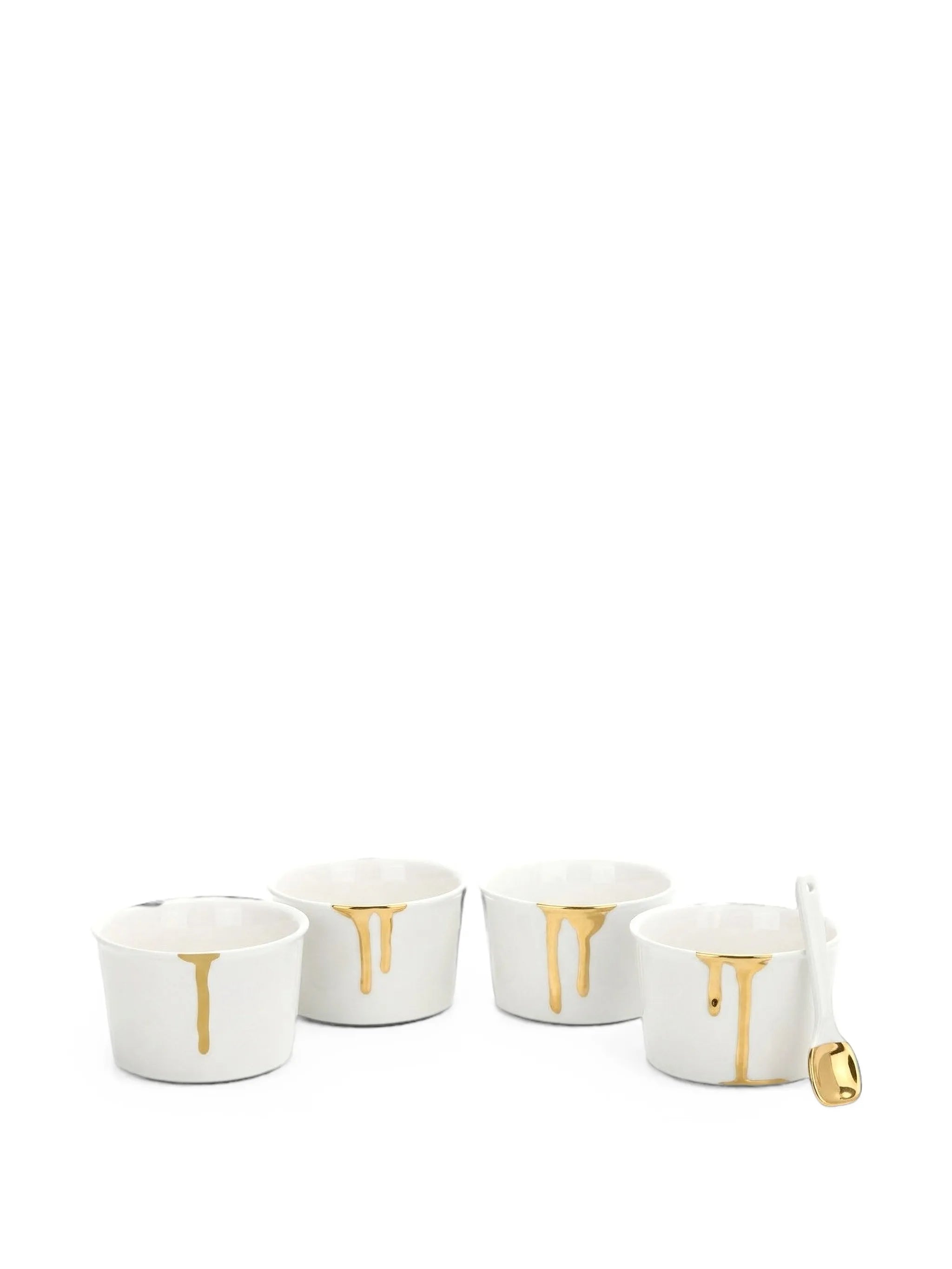 x x Marcantonio Kintsugi ice cream bowls and spoons (set of four)