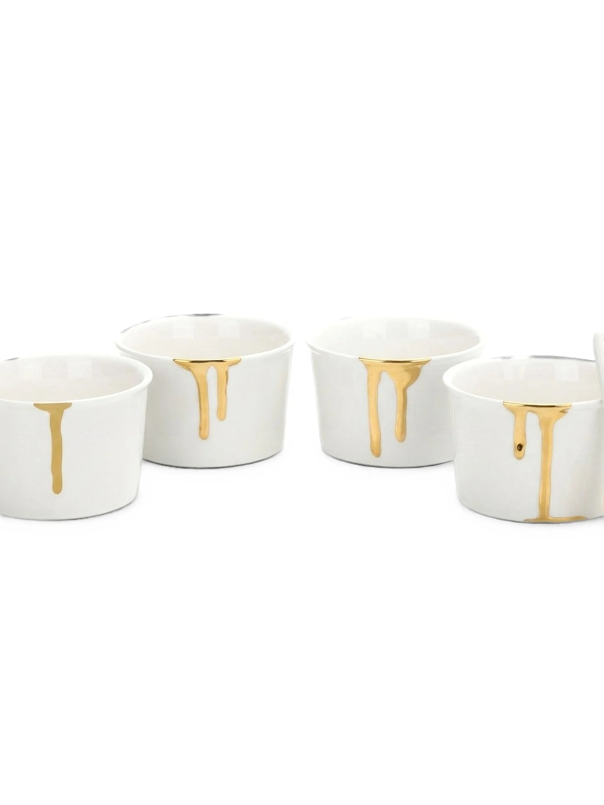 x x Marcantonio Kintsugi ice cream bowls and spoons (set of four)