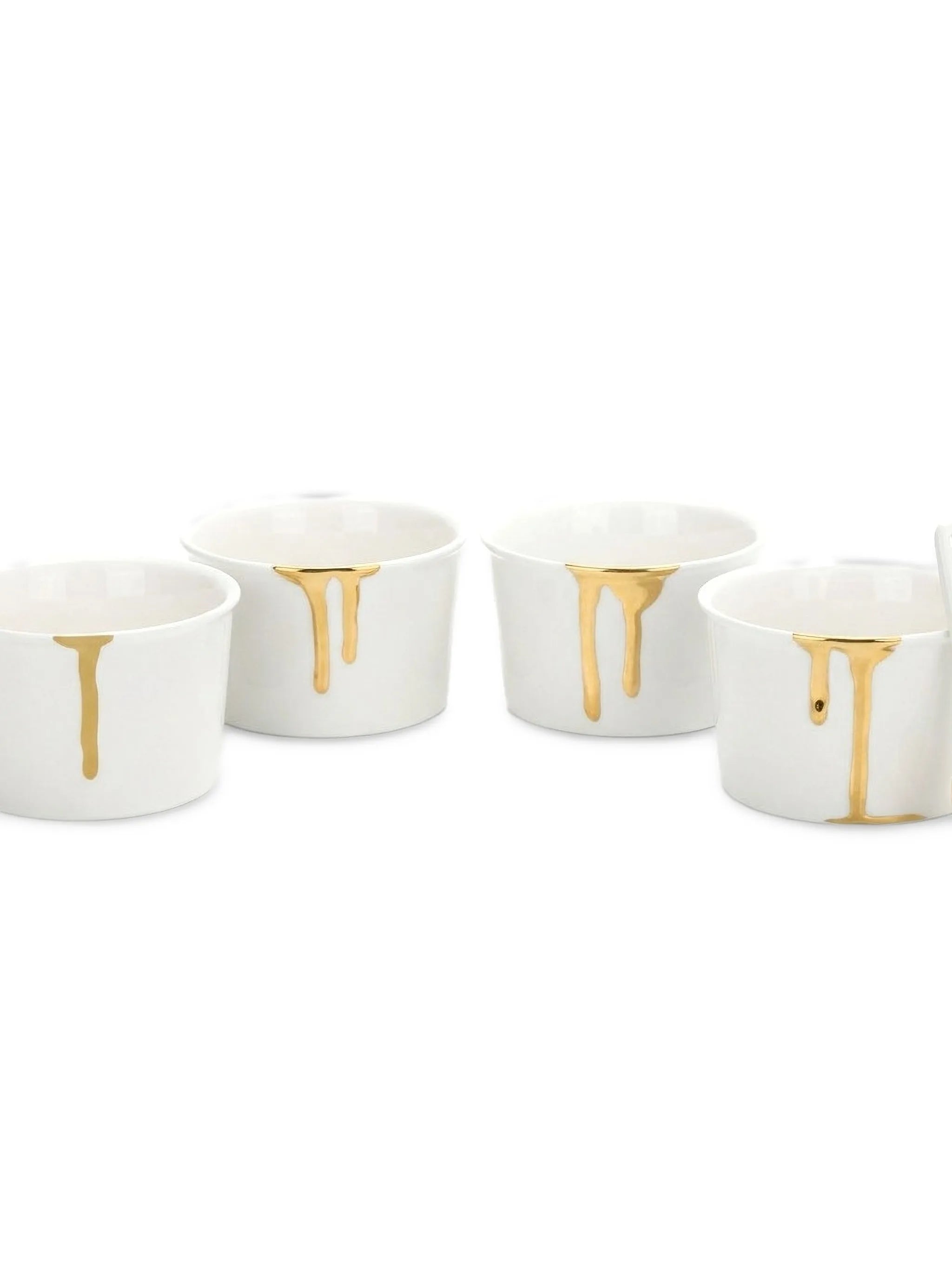 x x Marcantonio Kintsugi ice cream bowls and spoons (set of four)