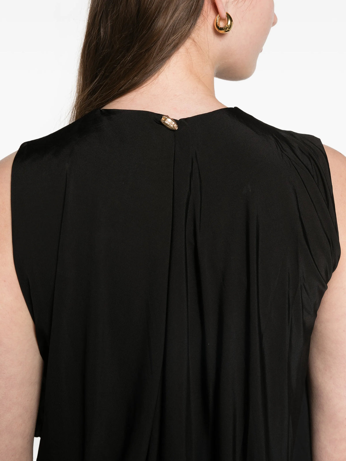 layered drape top in black