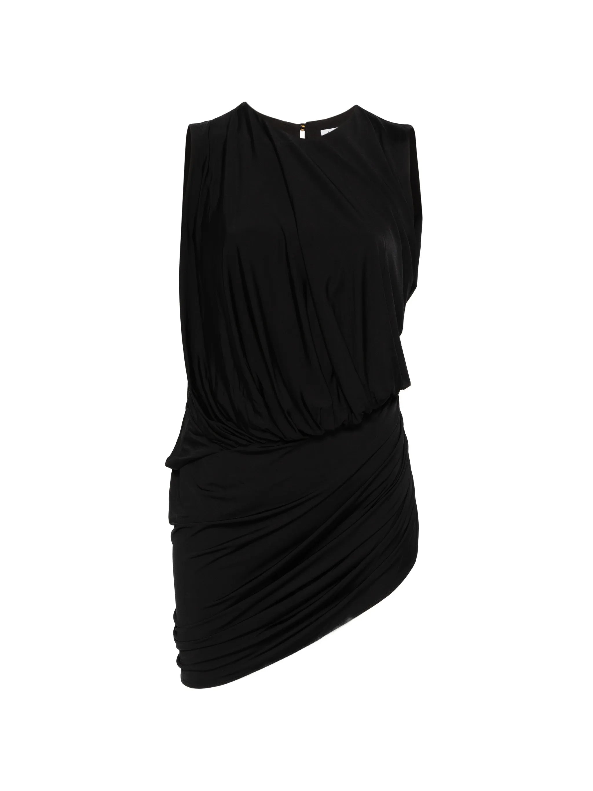 layered drape top in black