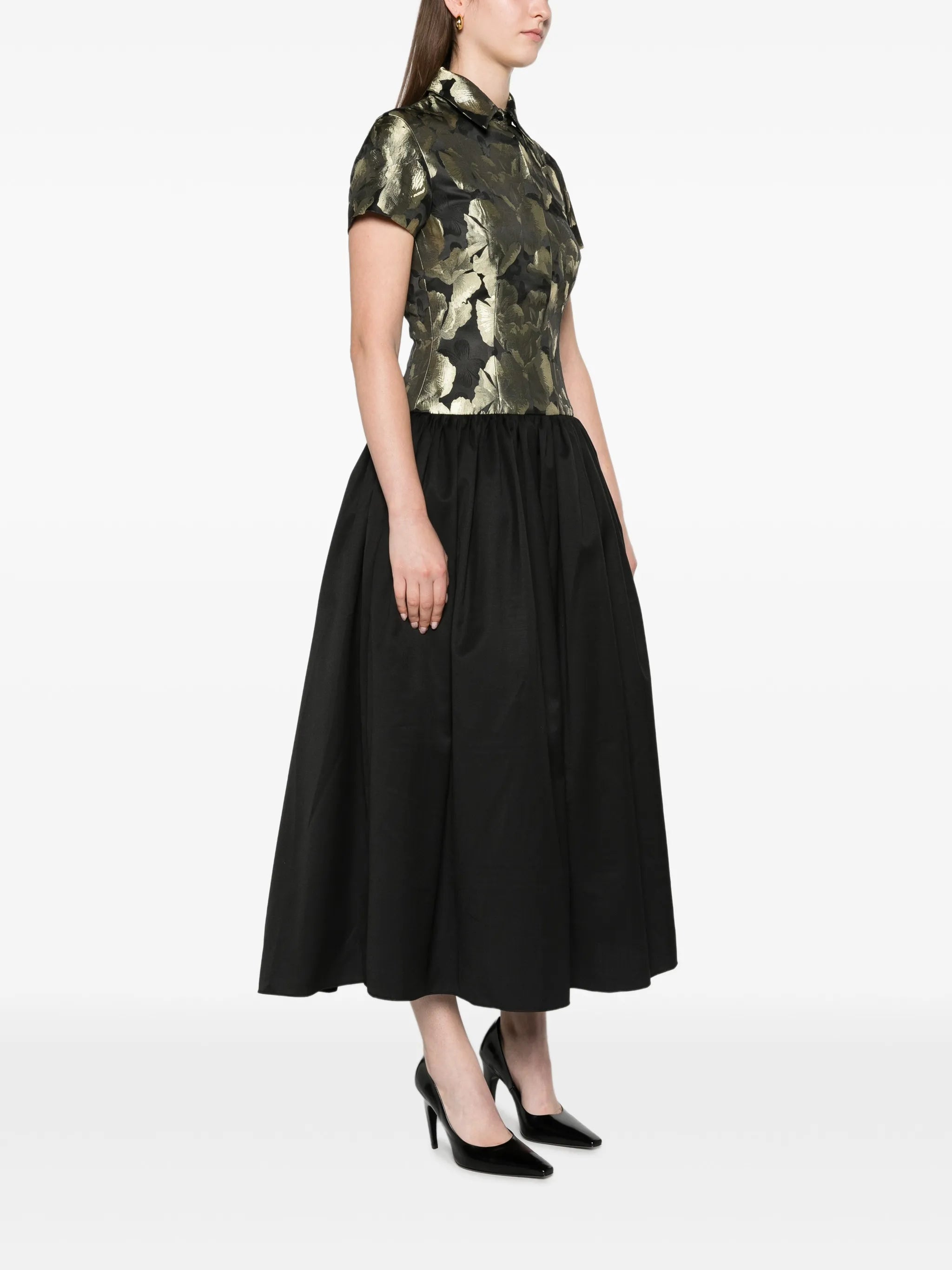 jacquard shirt dress
