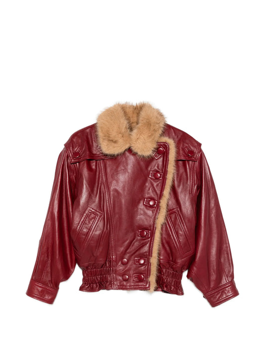 Valina glossy leather jacket