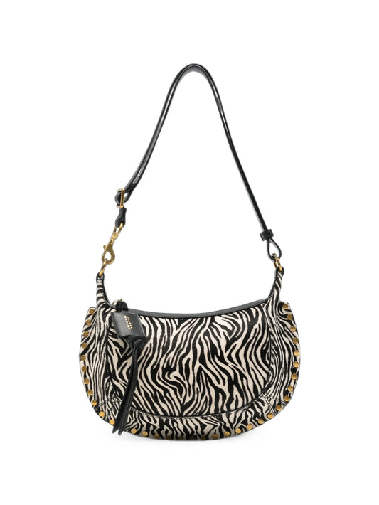 Oskan Moon zebra-print pony-hair crossbody bag