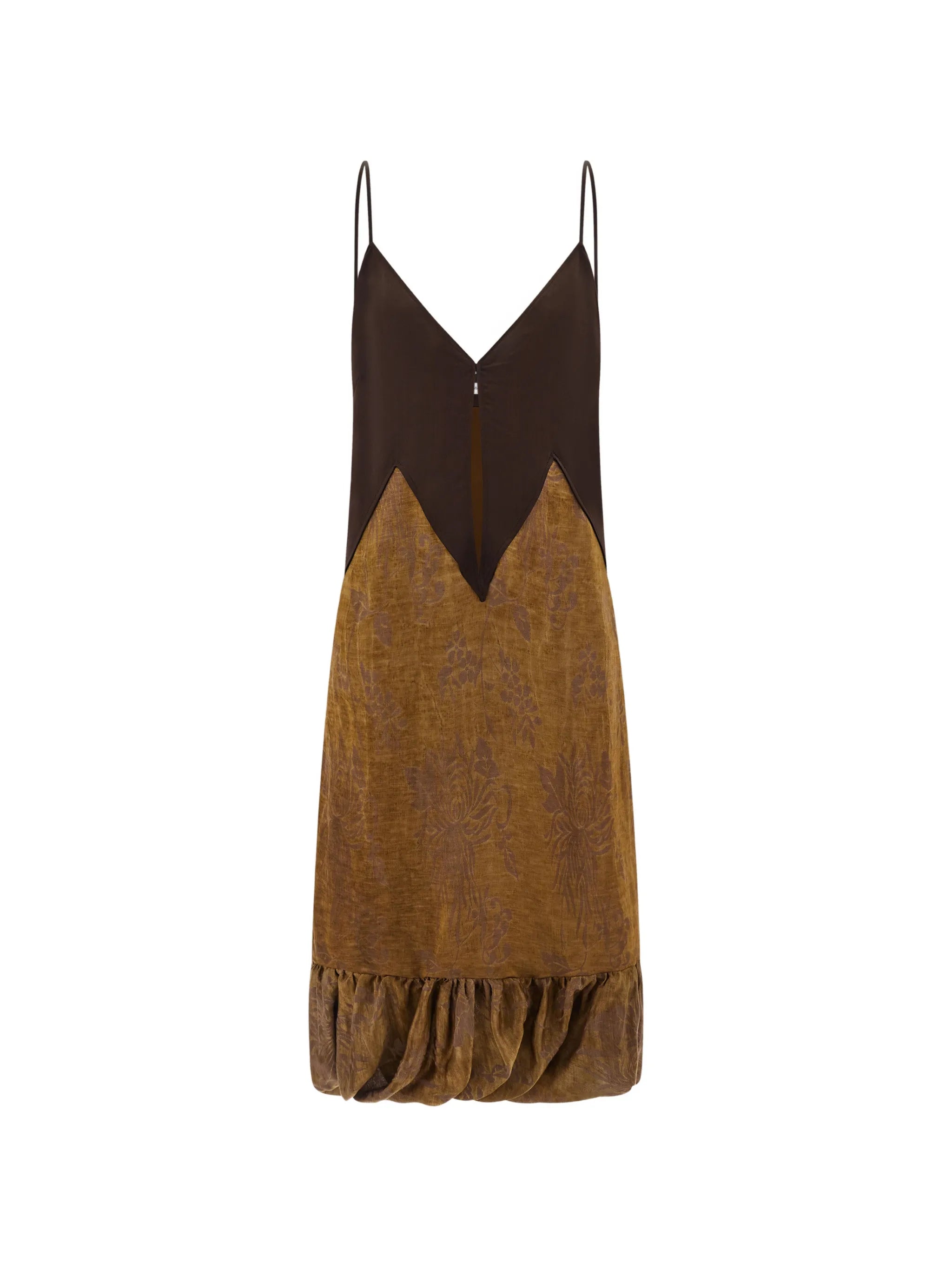 floral motif slip midi dress