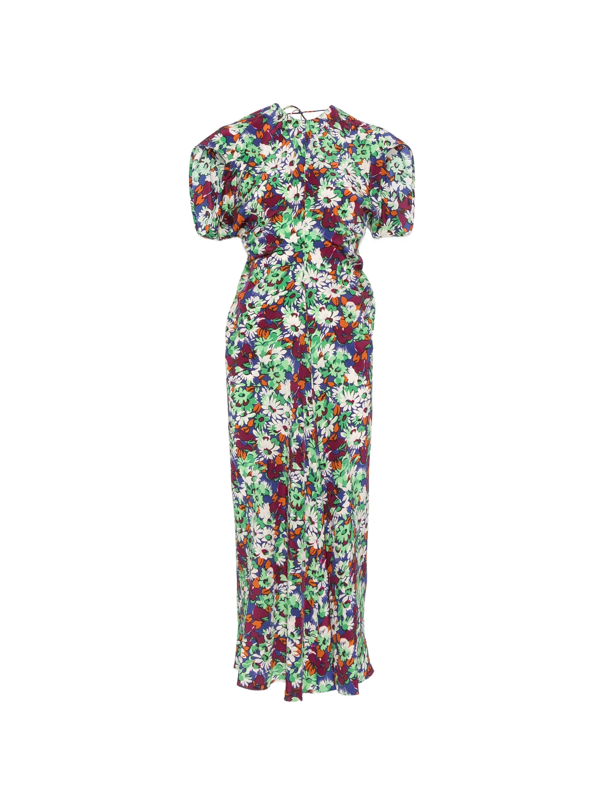 floral-print midi dress