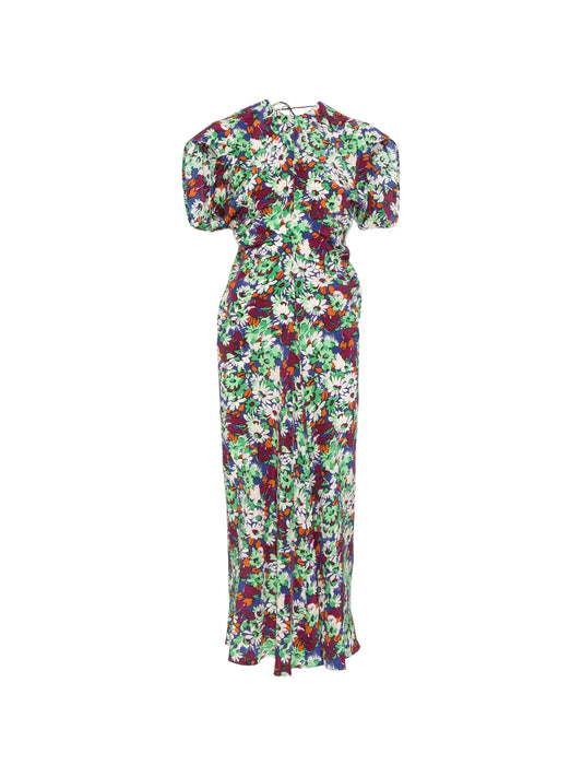 floral-print midi dress