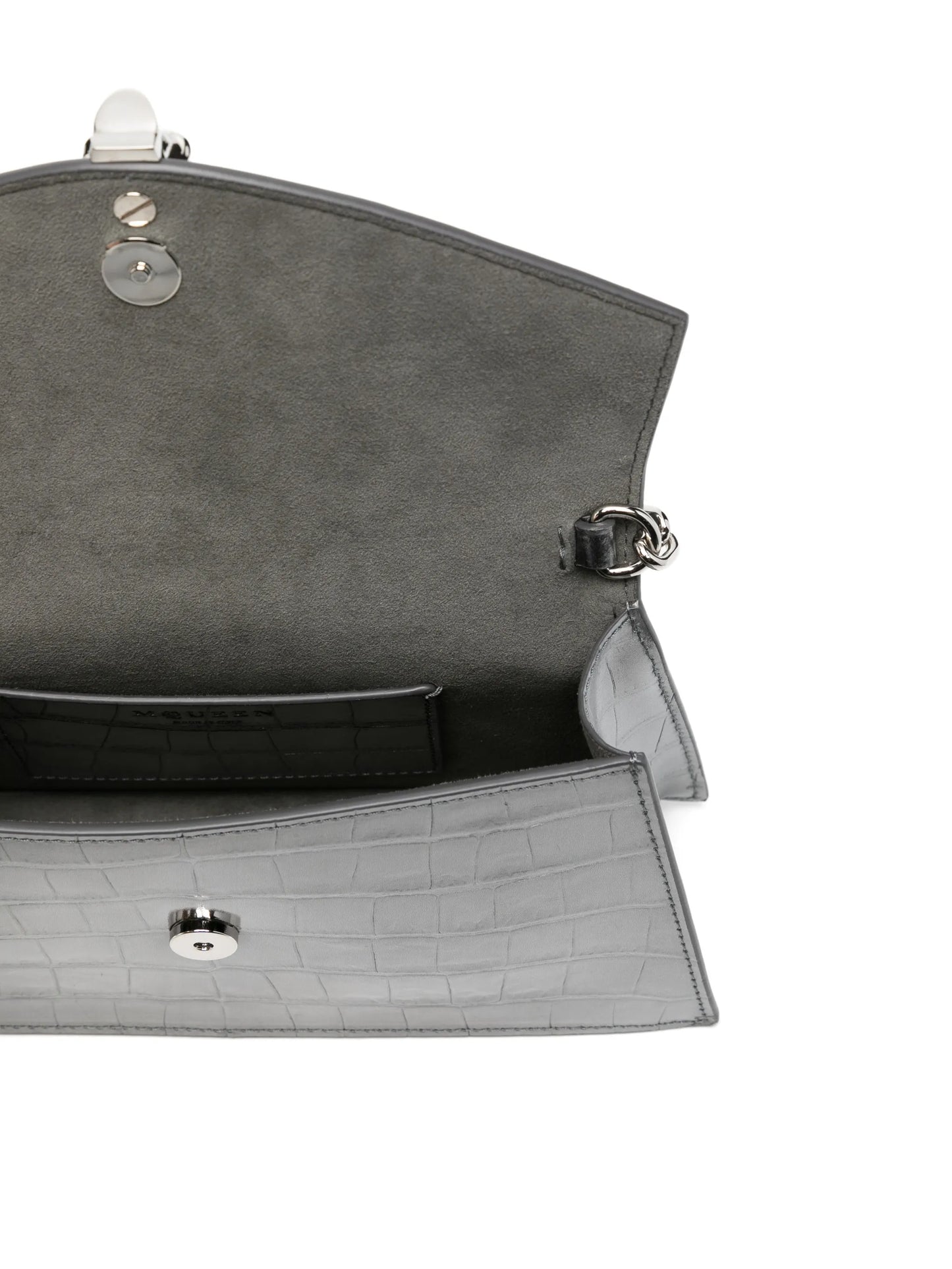 mini Skull croc-effect shoulder bag