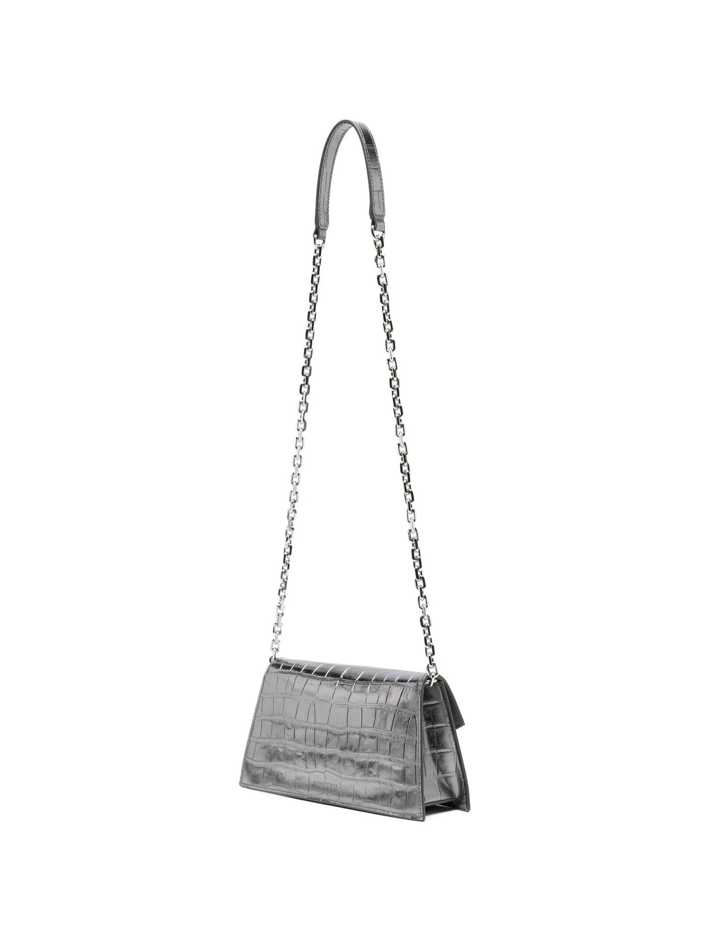 mini Skull croc-effect shoulder bag