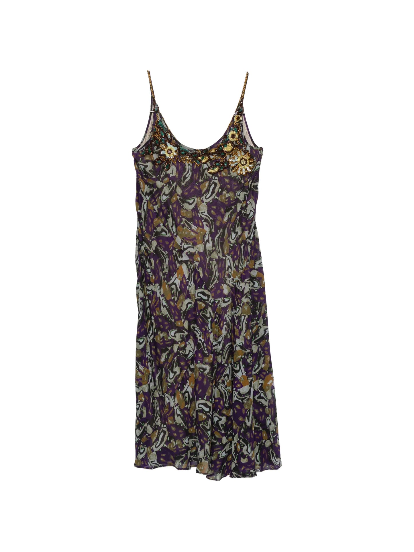 bead-embellished midi dress