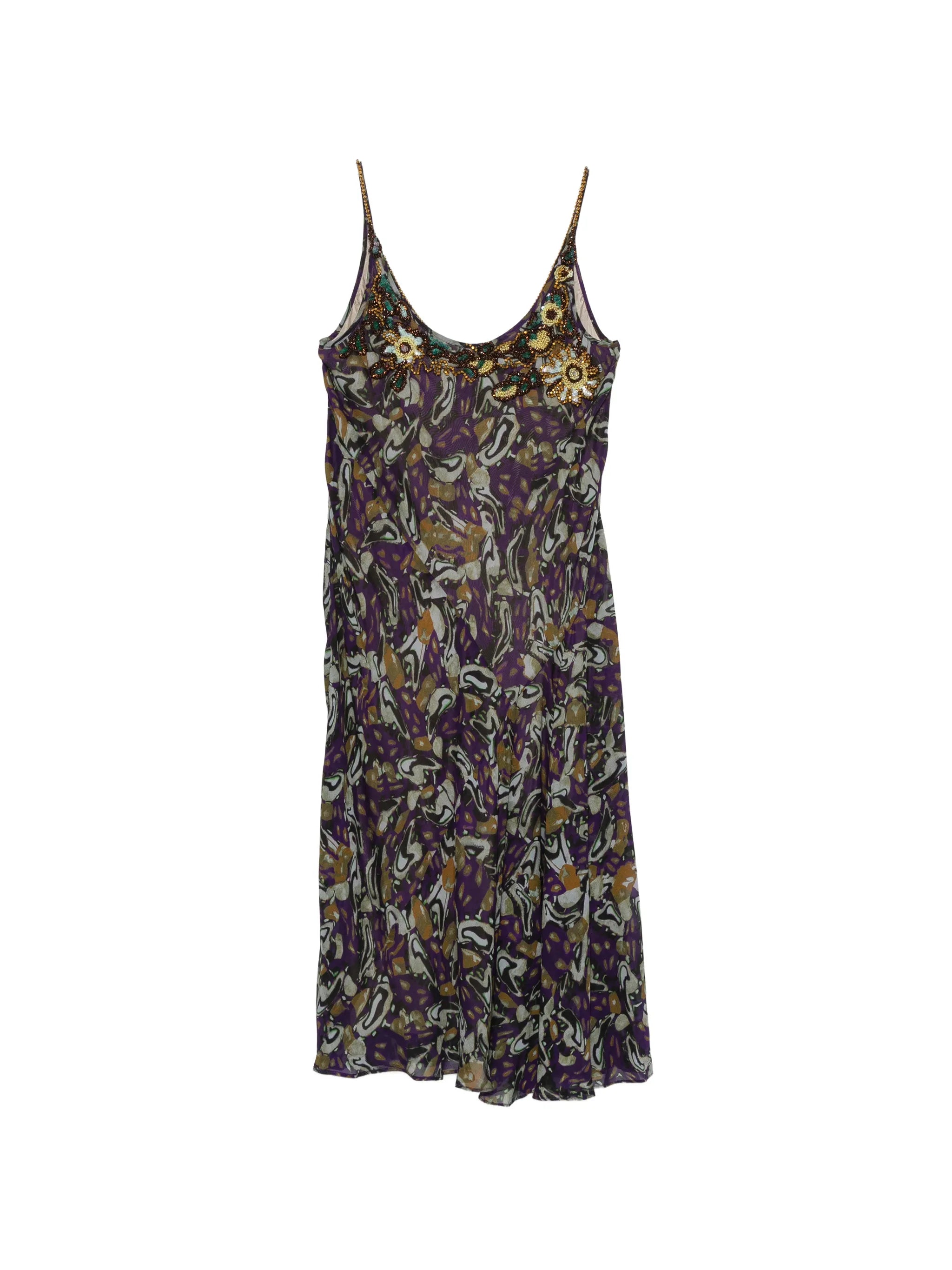 bead-embellished midi dress