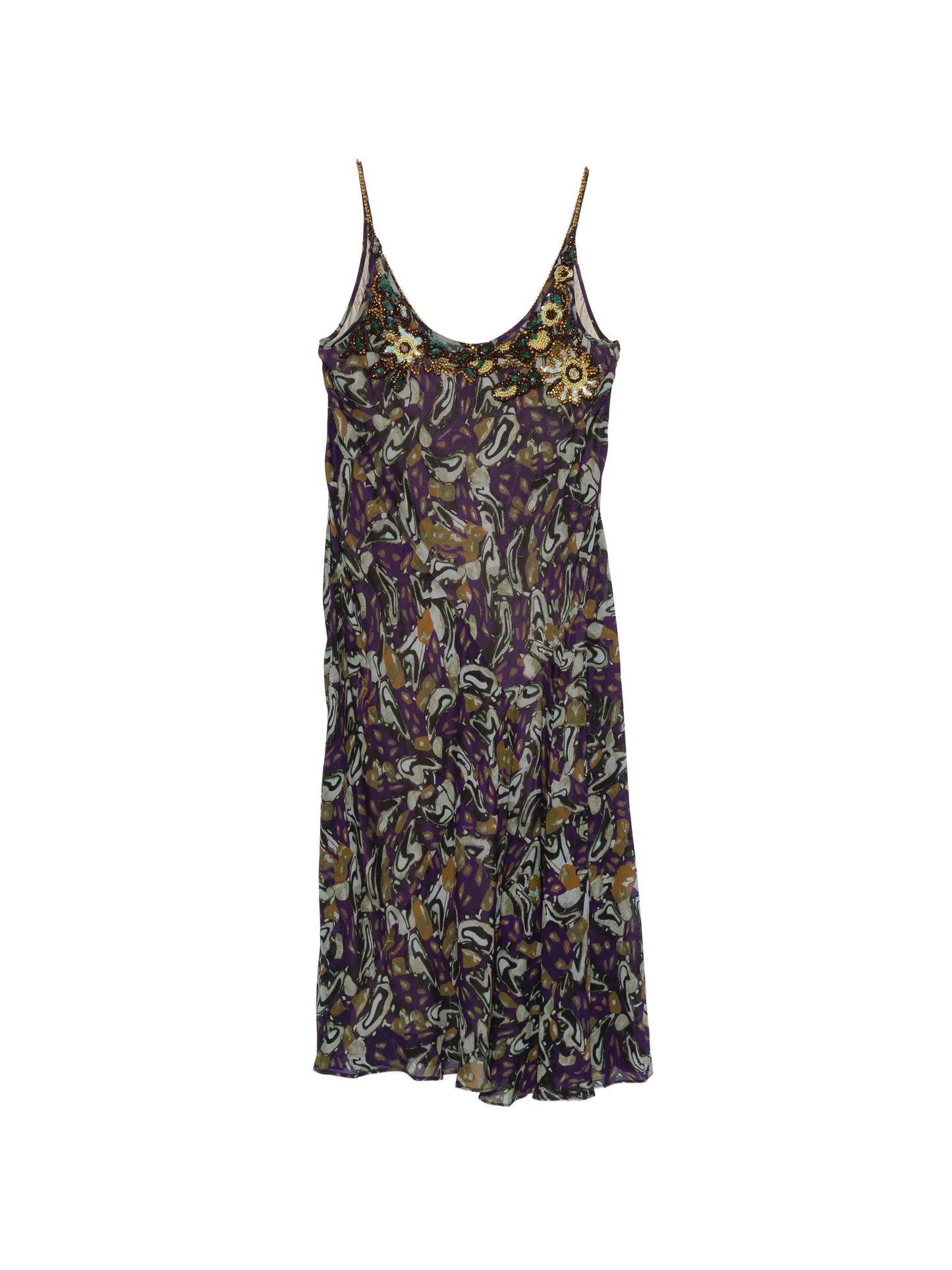 bead-embellished midi dress