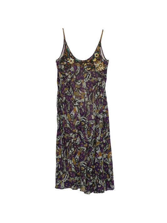 bead-embellished midi dress