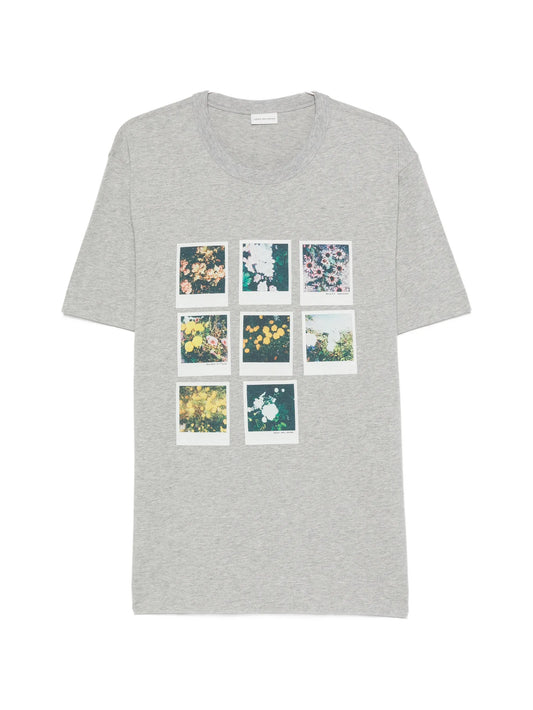 floral-print T-shirt