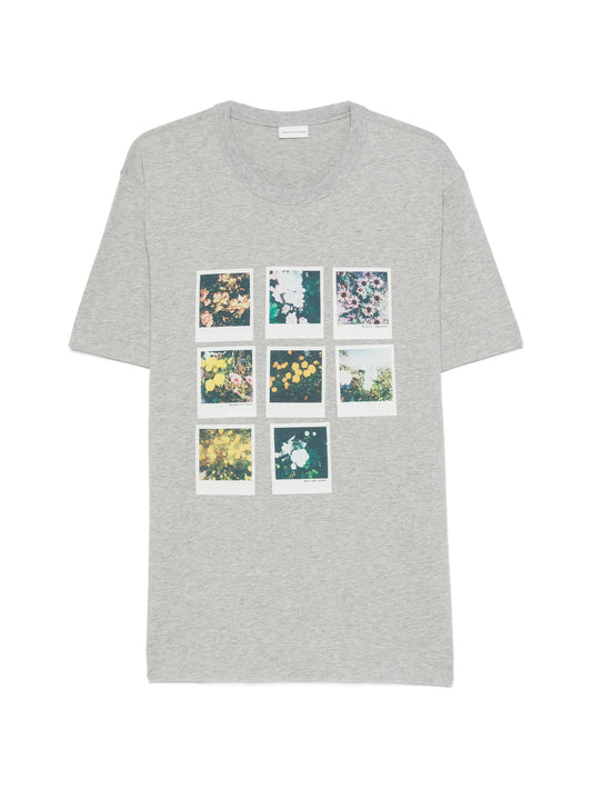 floral-print T-shirt