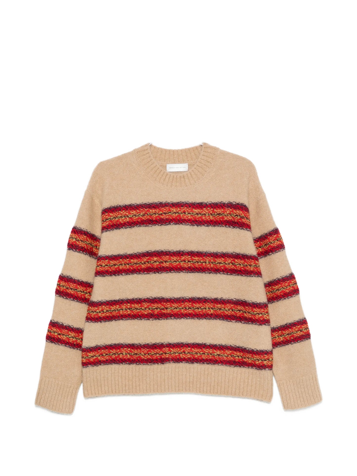 striped round-neck sweater