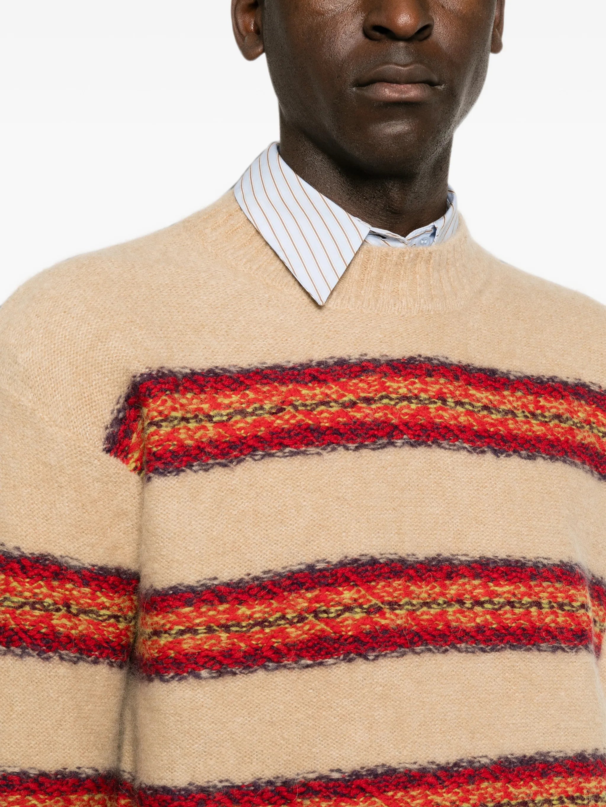 striped round-neck sweater