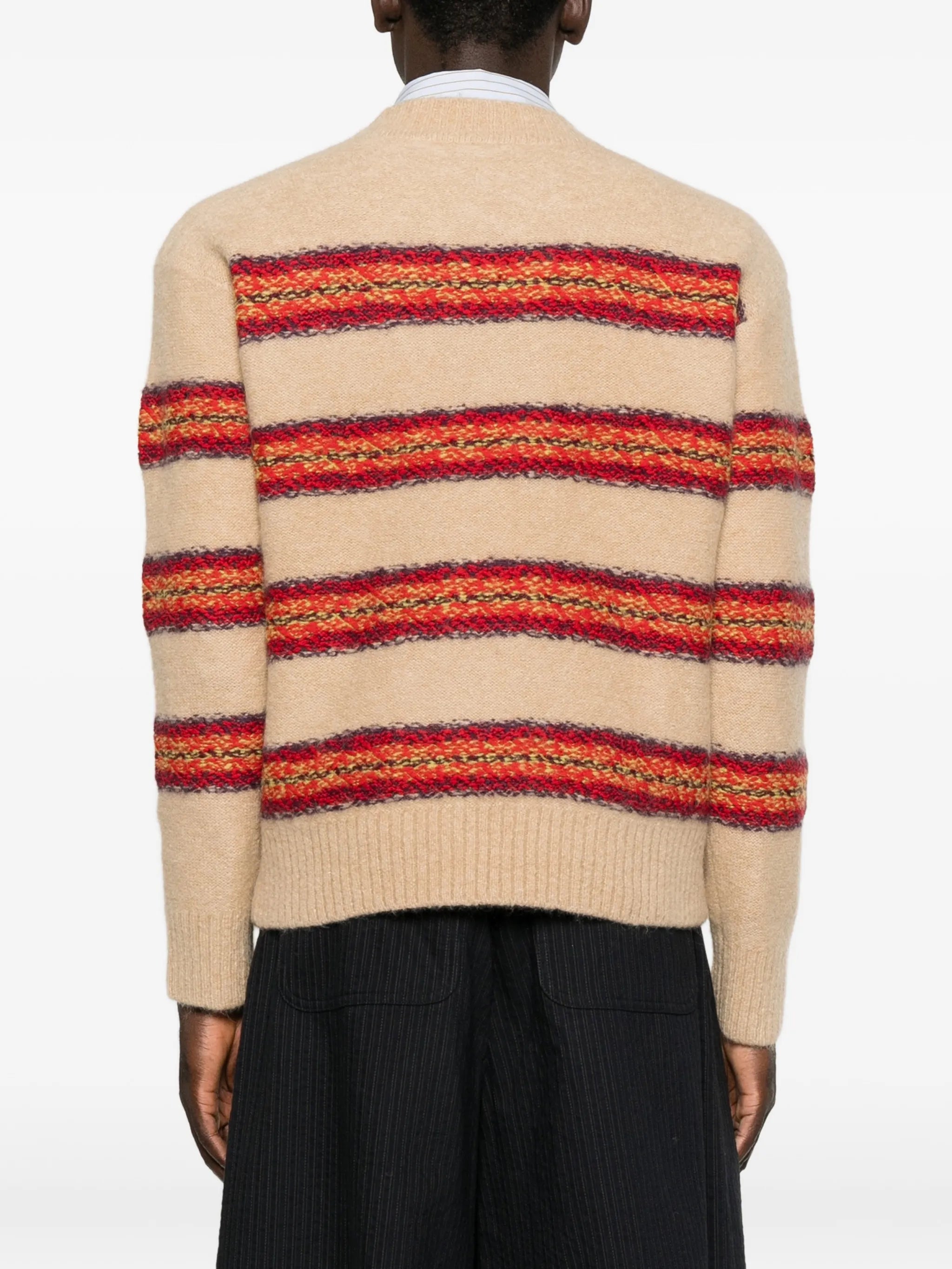 striped round-neck sweater