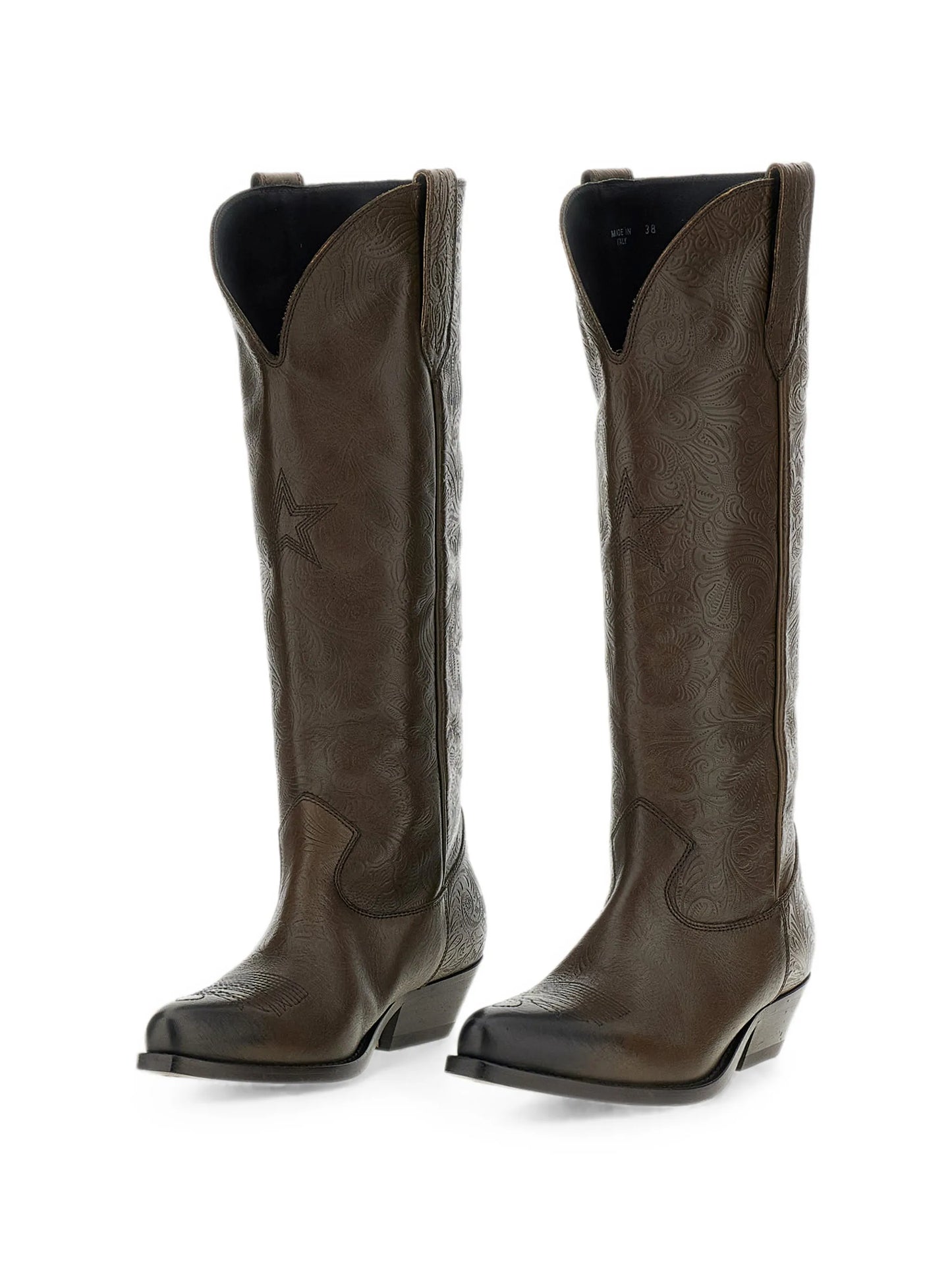 Wish Star embossed-floral western boots
