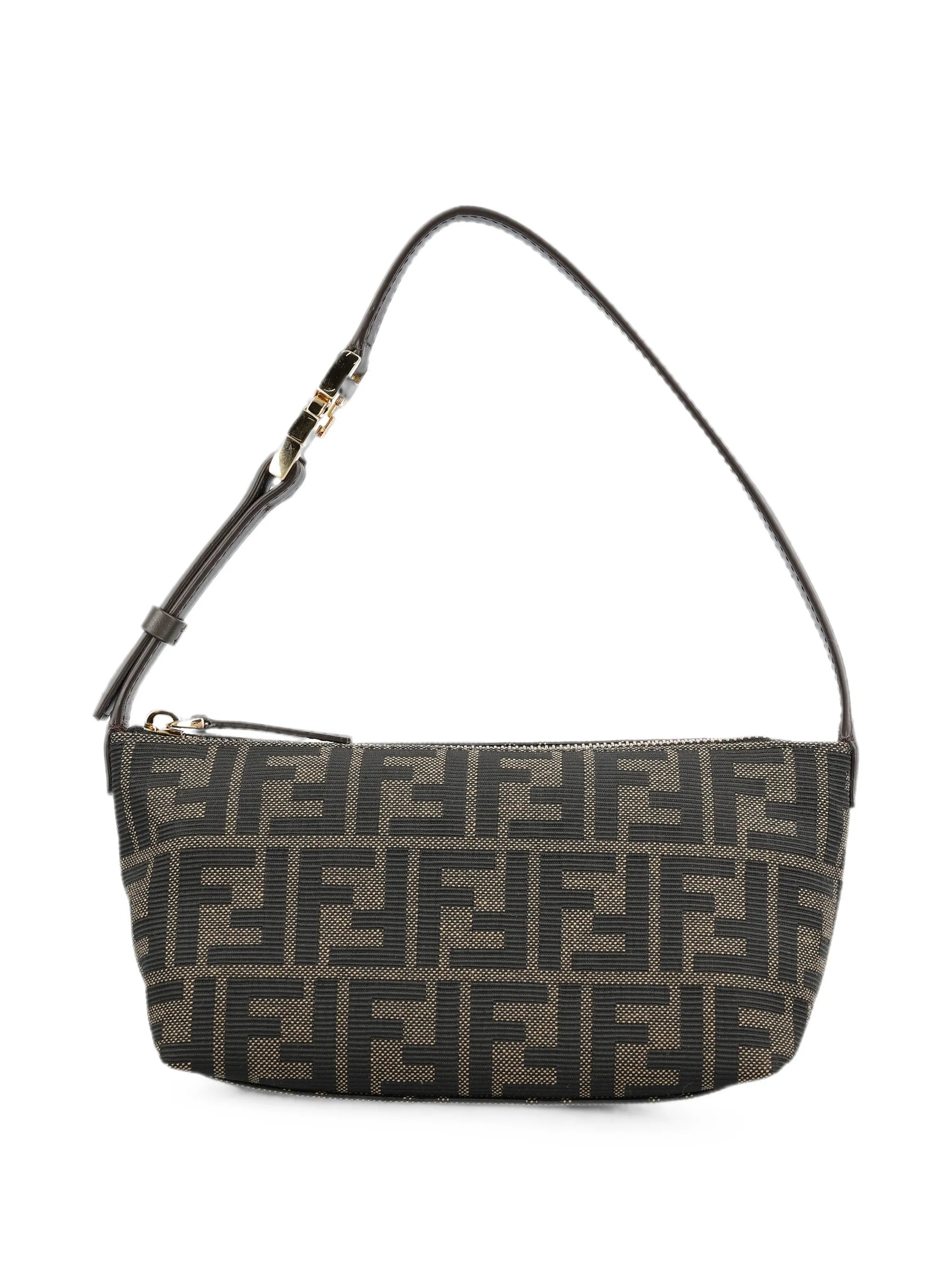 Vanity pouch small FF Zucca jacquard fabric mini bag