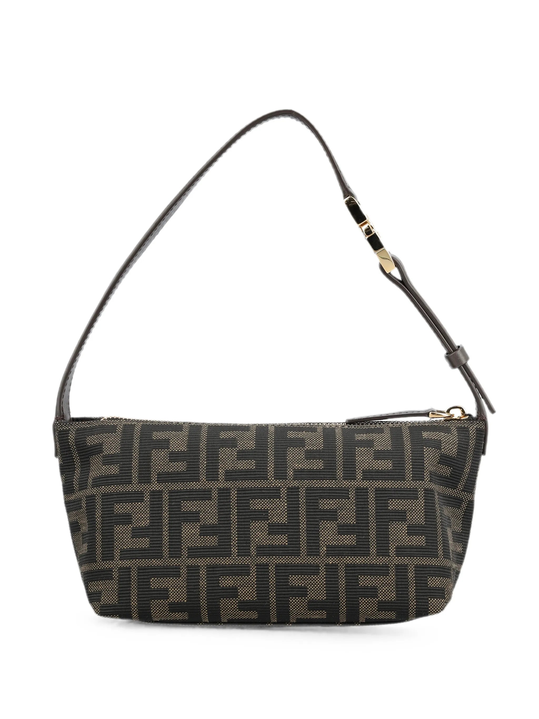 Vanity pouch small FF Zucca jacquard fabric mini bag