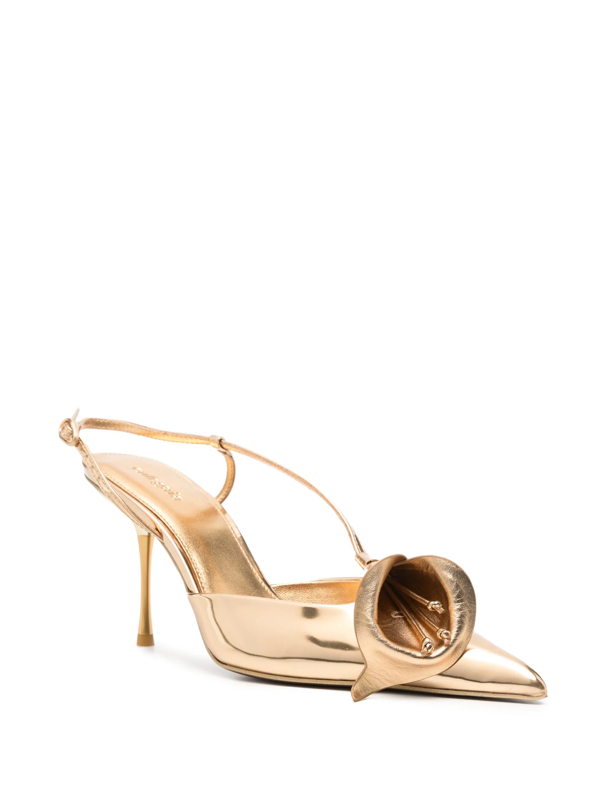 Calla floral-detail pumps