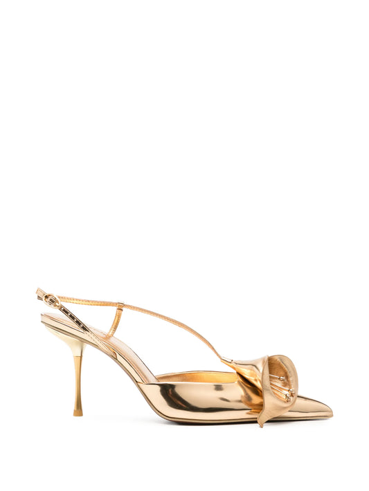 Calla floral-detail pumps