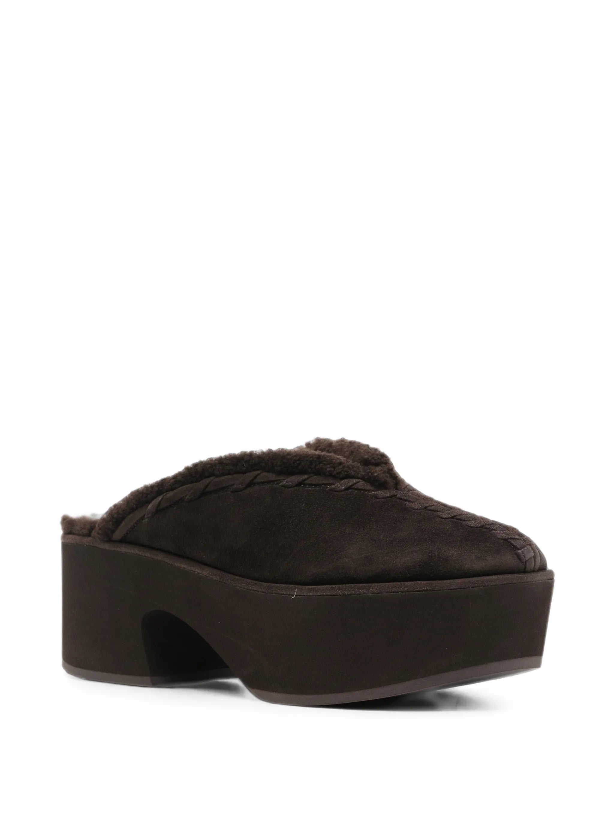 Tazz shearling-trim mules