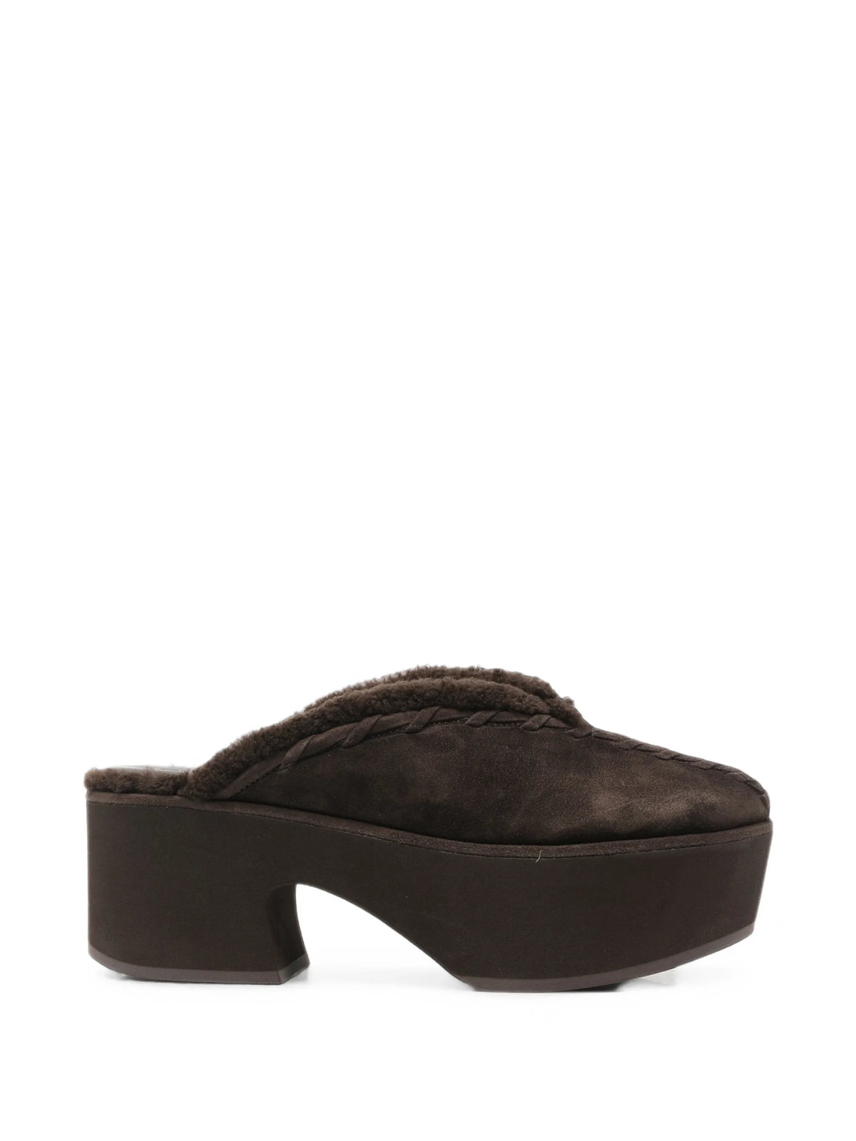 Tazz shearling-trim mules
