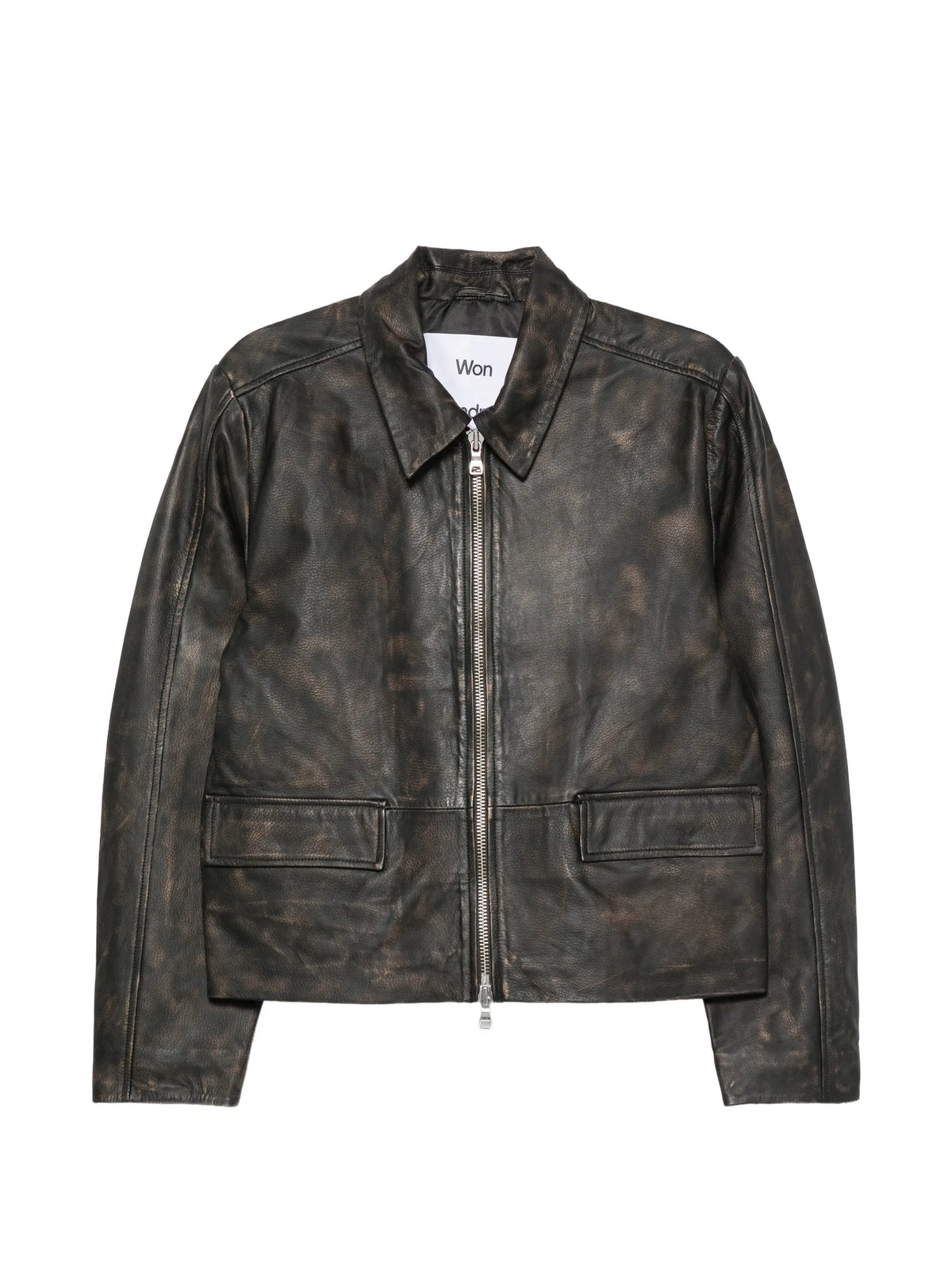 Denzel distressed leather jacket