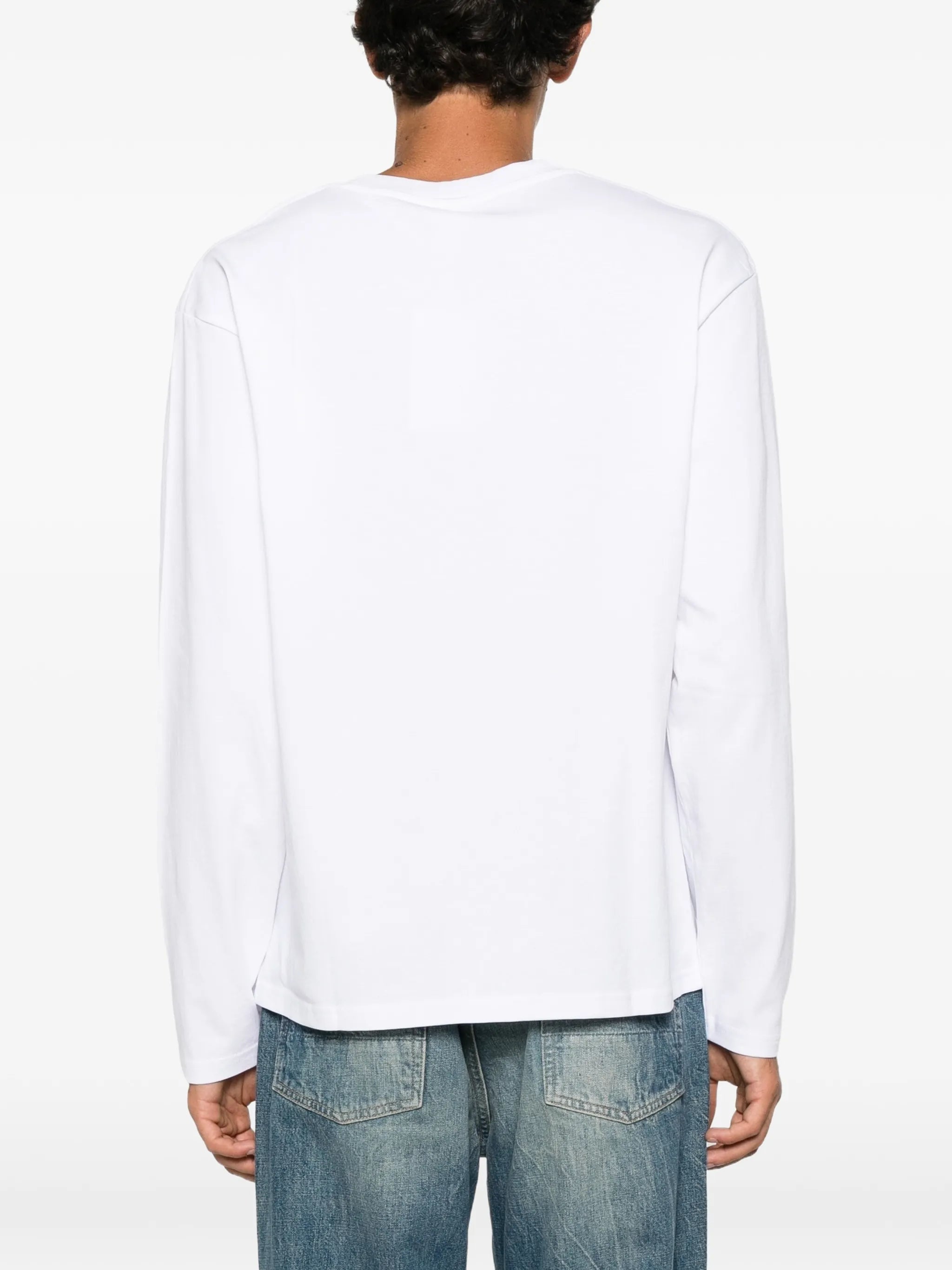 logo-embroidered long-sleeve T-shirt