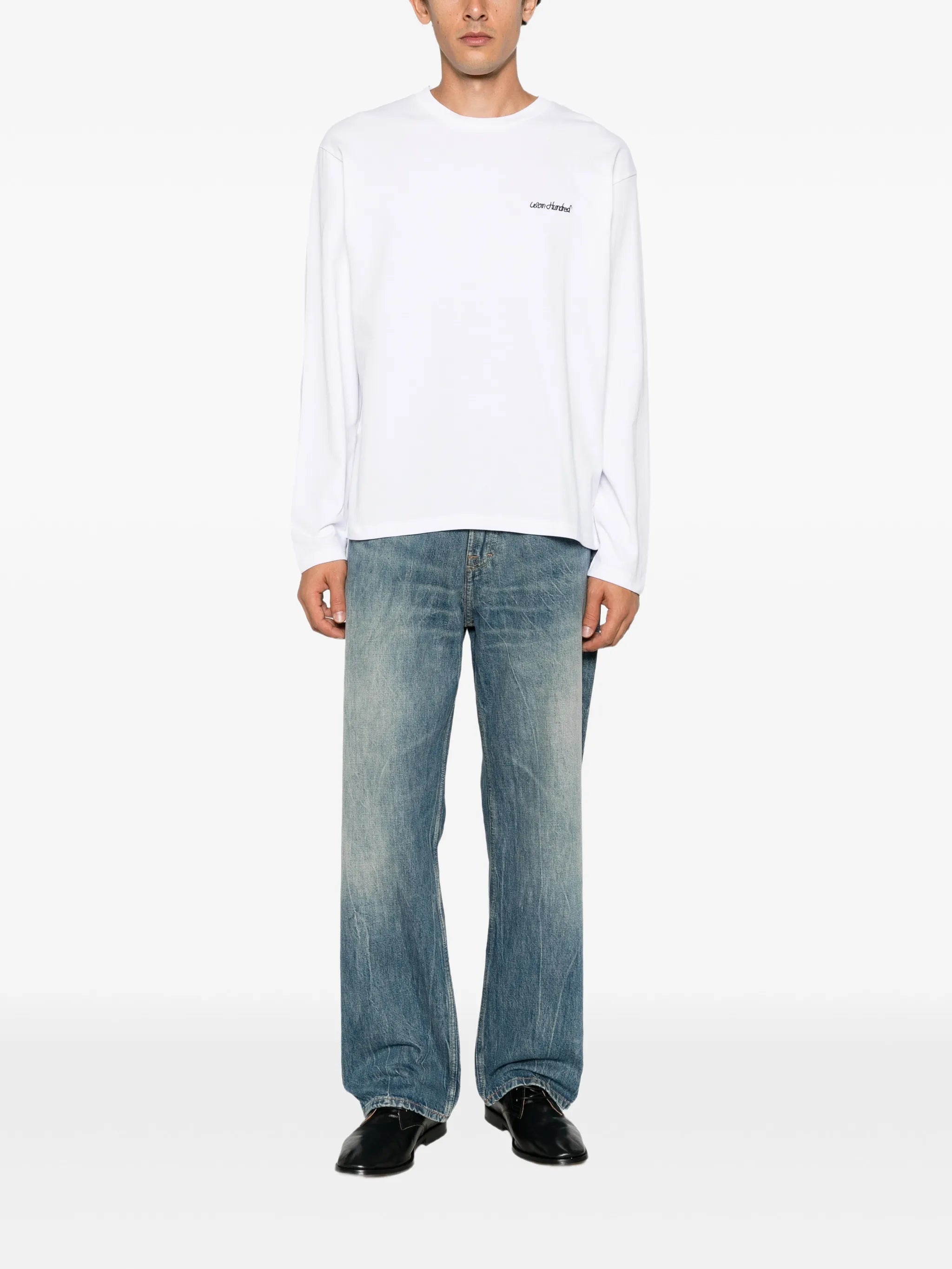 logo-embroidered long-sleeve T-shirt