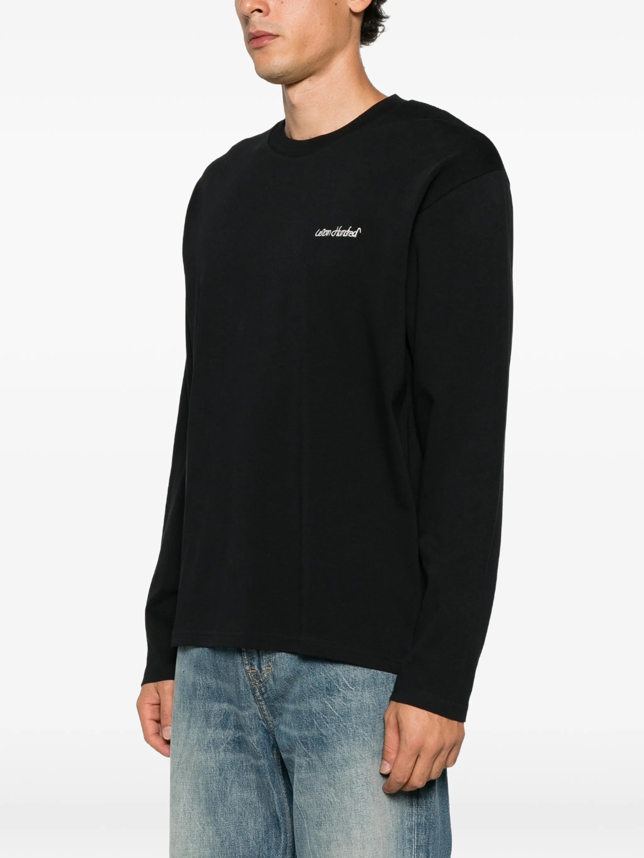 logo-embroidered long-sleeve T-shirt