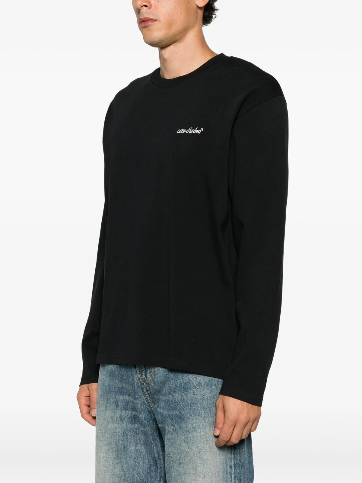logo-embroidered long-sleeve T-shirt