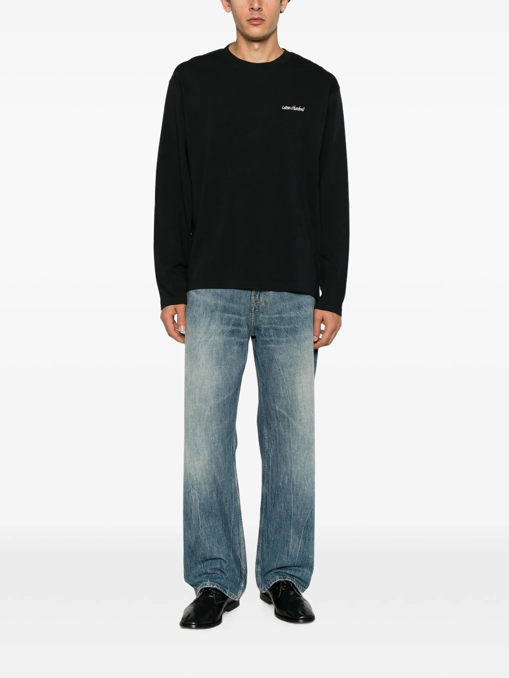 logo-embroidered long-sleeve T-shirt