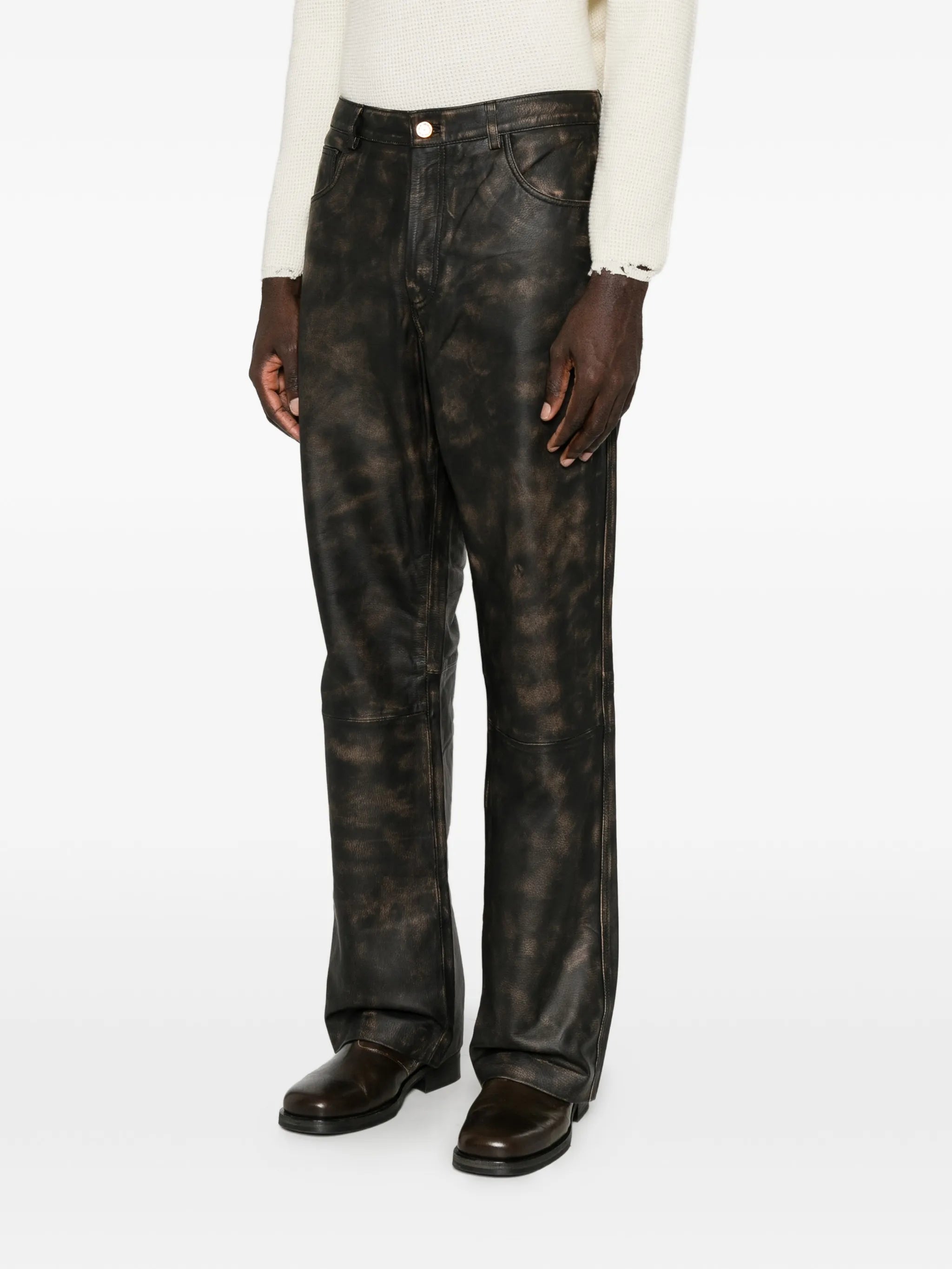 Genoa leather trousers