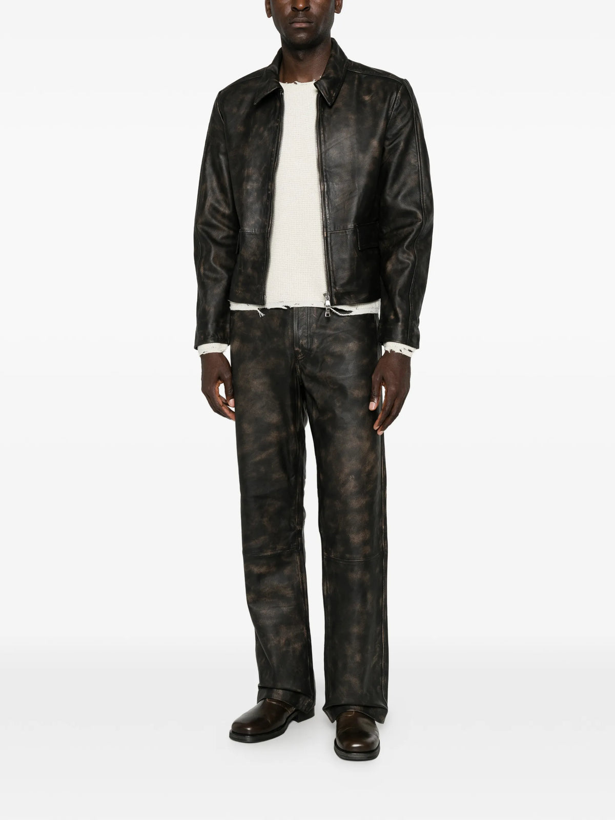 Genoa leather trousers