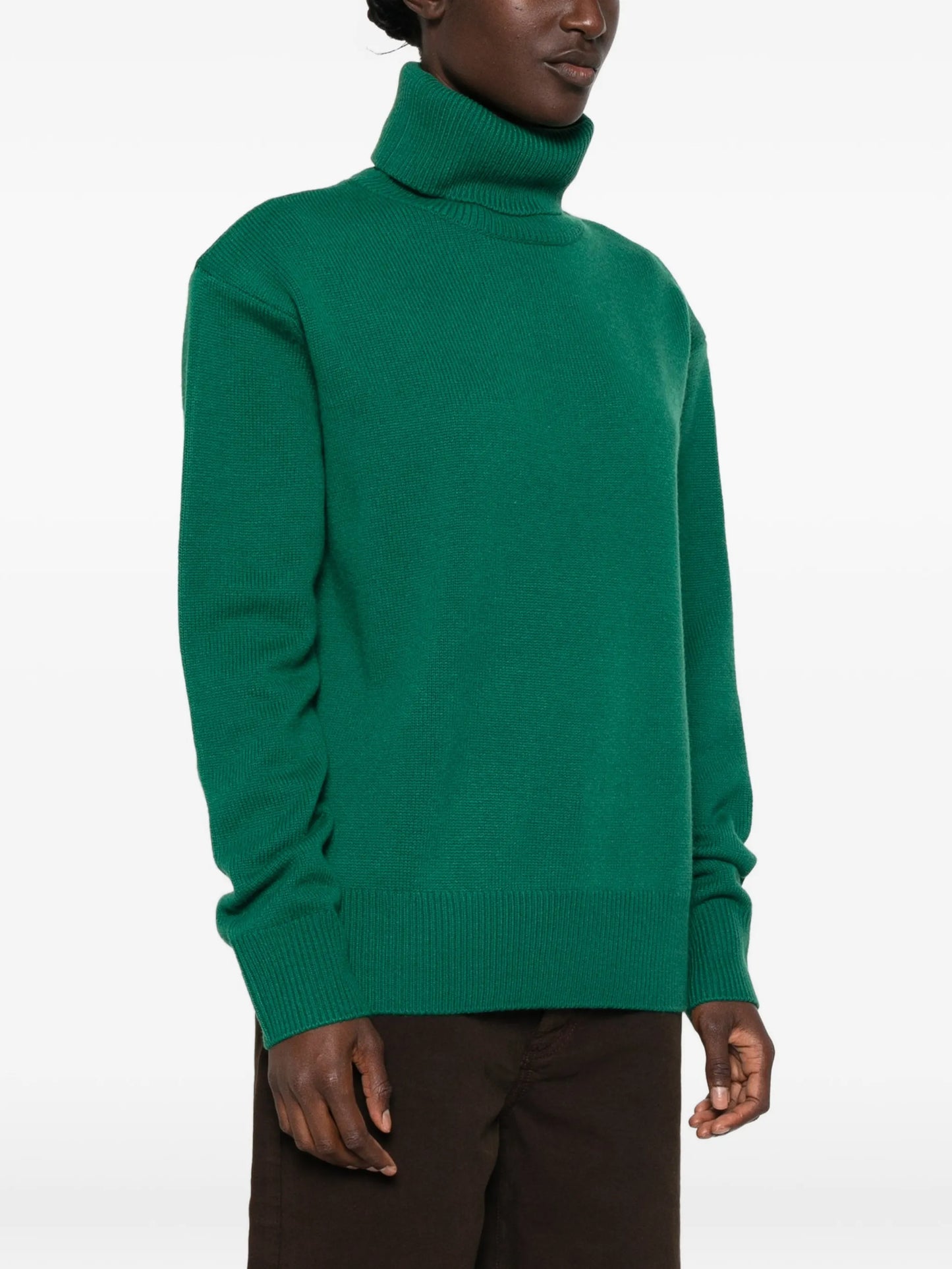 Gala padded roll-neck knitted wool sweater